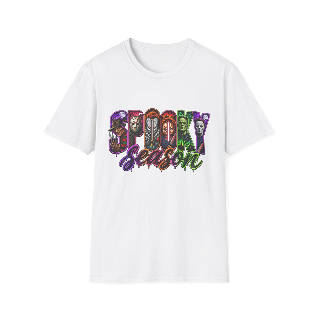 Spooky Season T-Shirt — Halloween Horror Movie Characters Graphic Tee