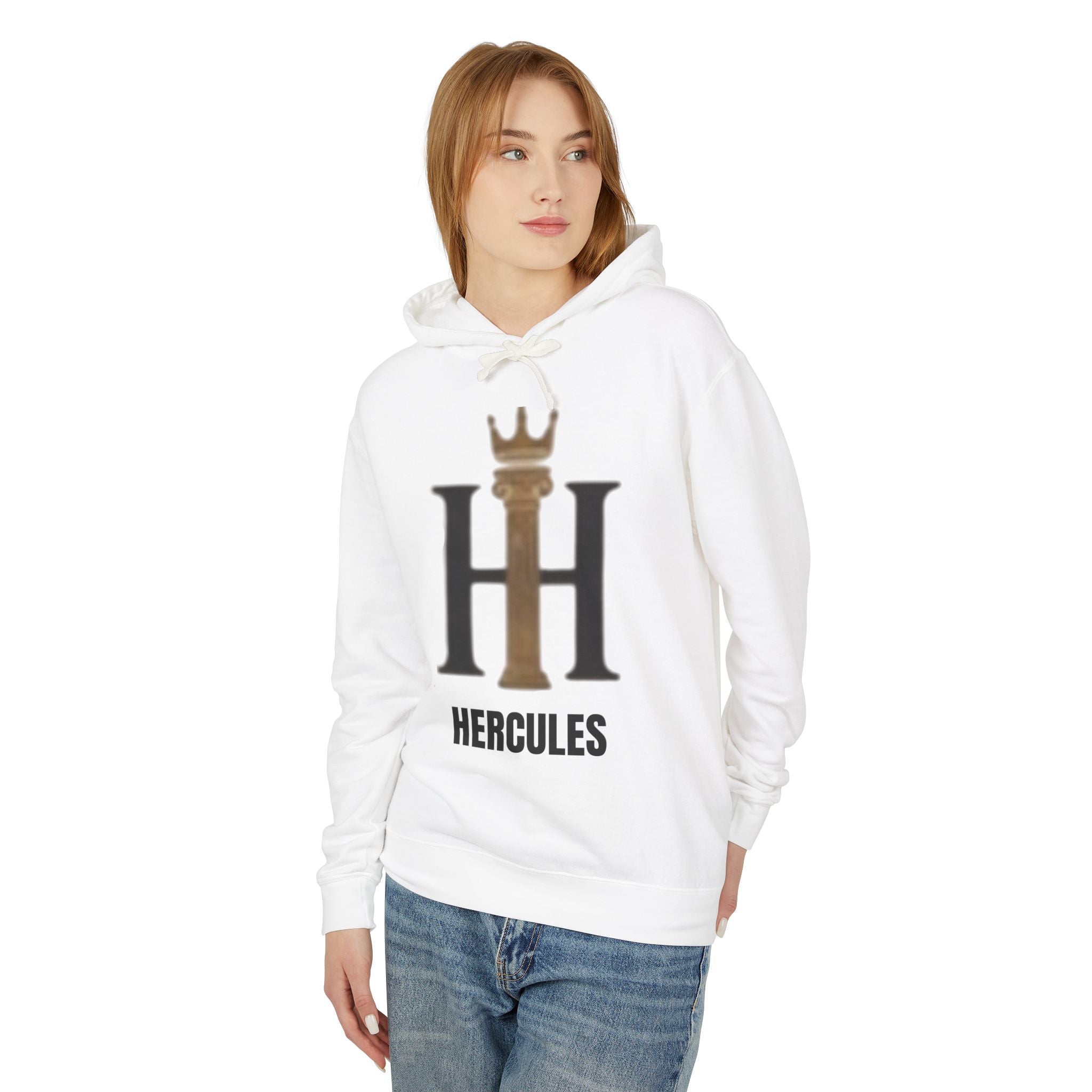 Hercules Crown Logo Hoodie — Lightweight Athletic Pullover