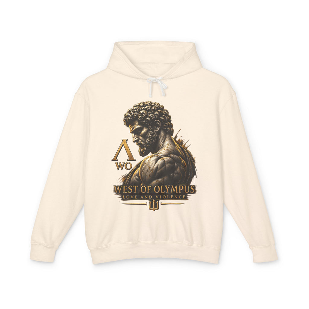 West of Olympus Hoodie — Greek Mythology God Statue Graphic Hoodie