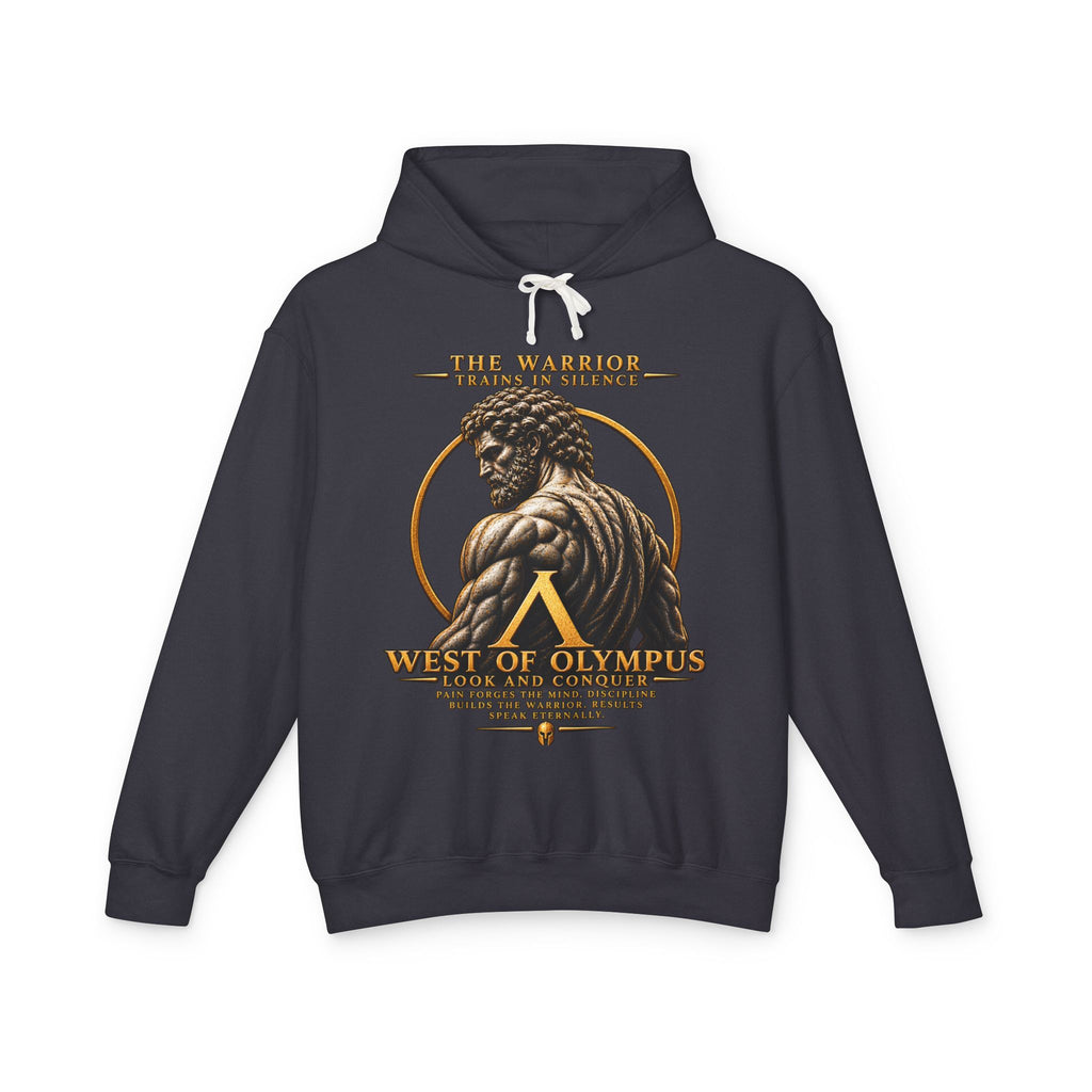 West of Olympus Warrior Hoodie — Greek Mythology Muscle Back Graphic Hoodie