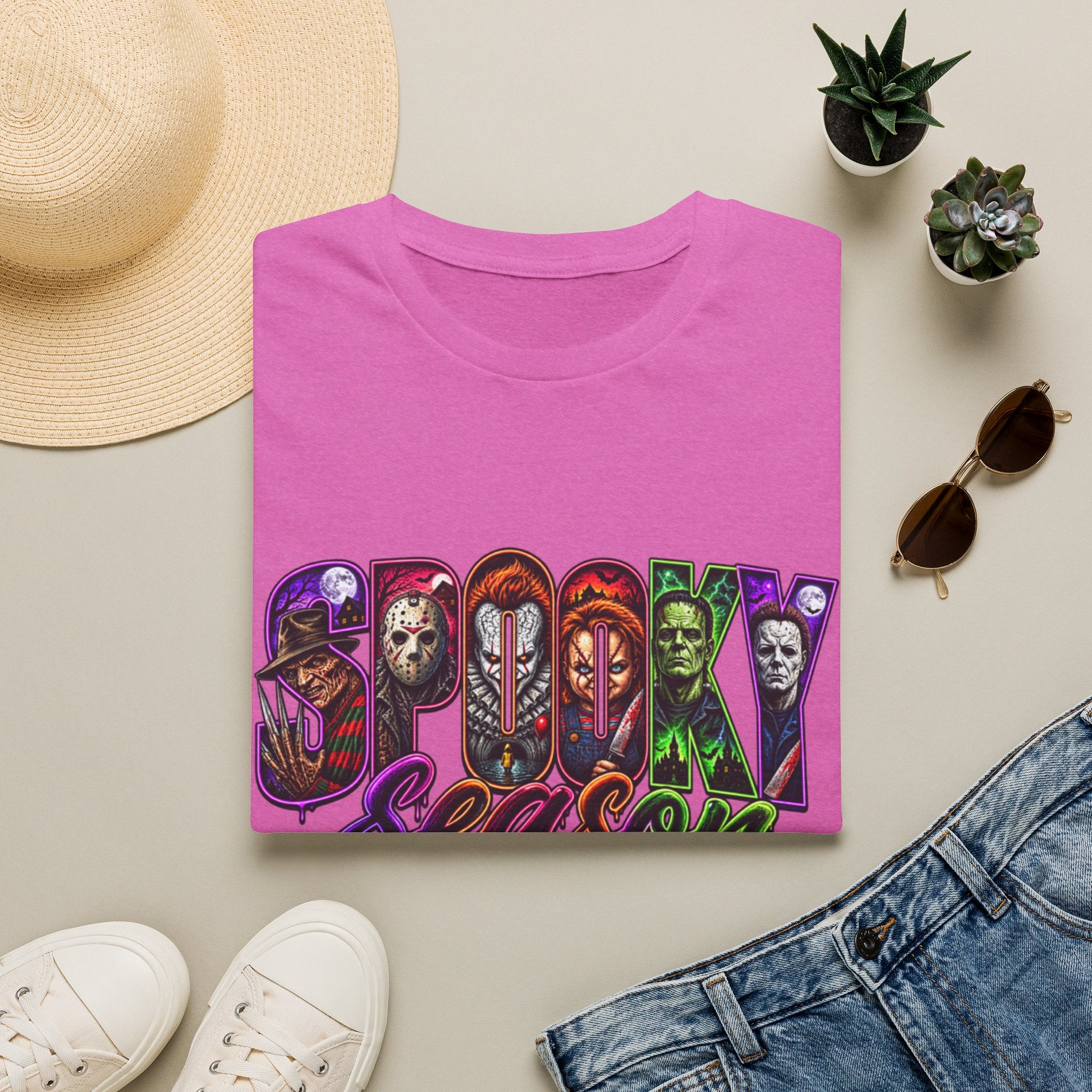 Spooky Season T-Shirt — Halloween Horror Movie Characters Graphic Tee