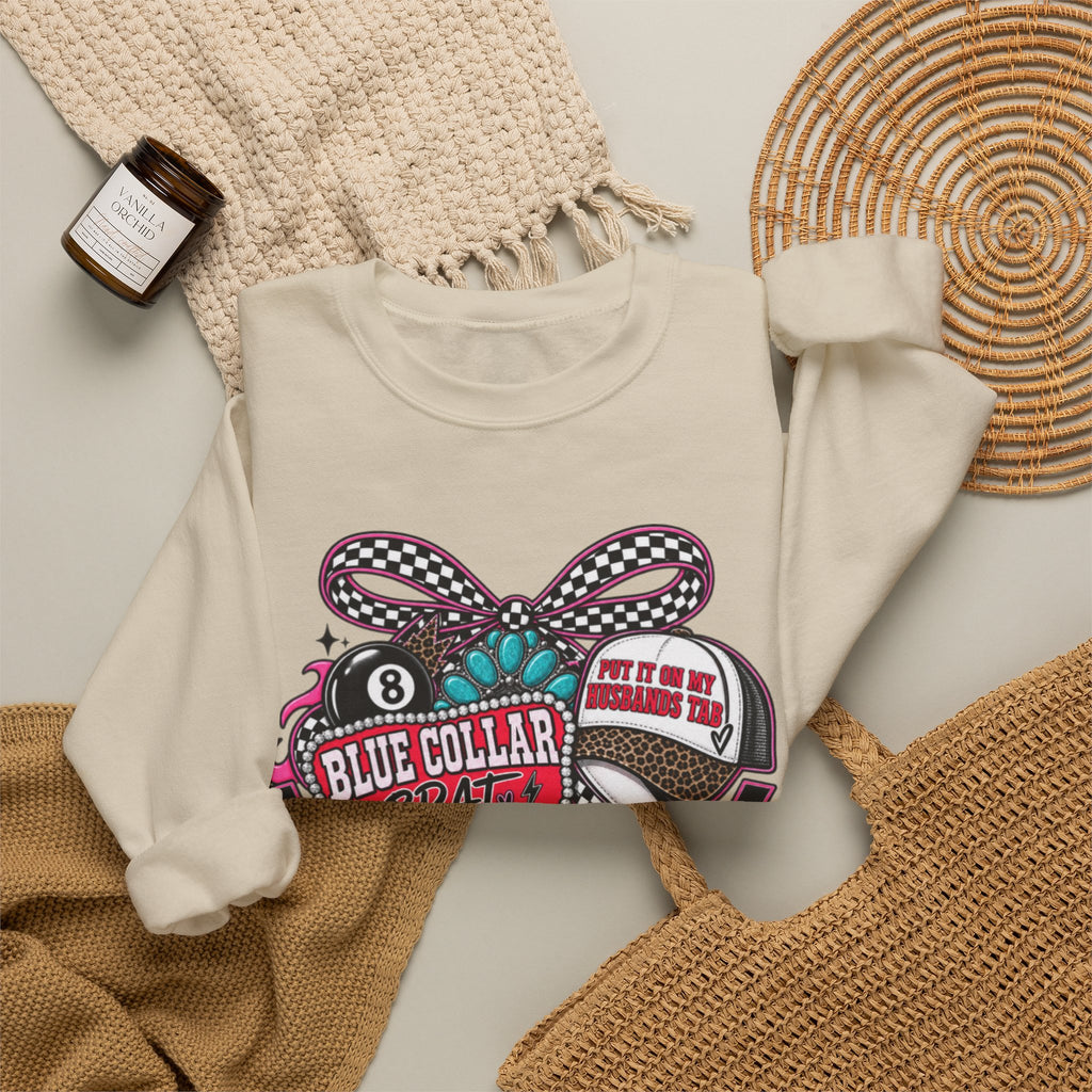 Sweatshirt — Blue Collar Brand Retro Heart & Sneaker Graphic Crewneck