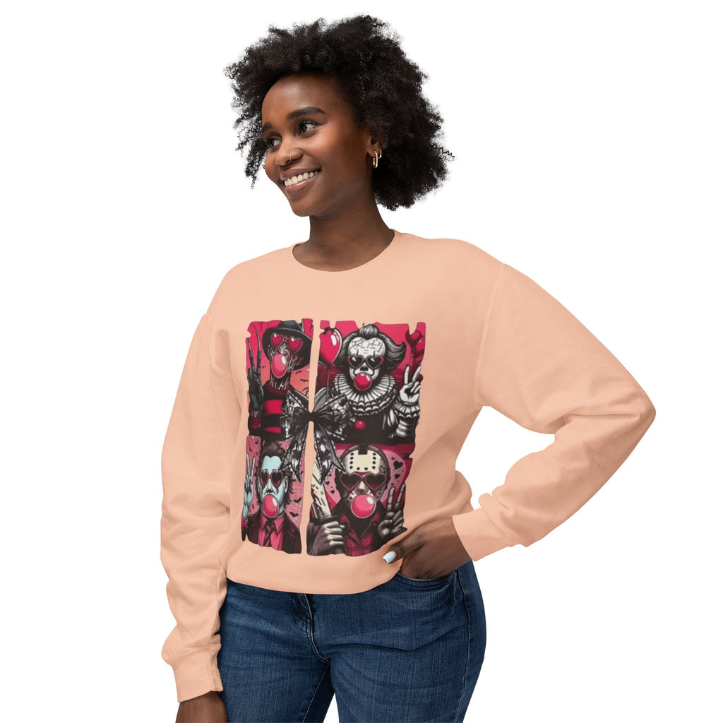 Creepy Clown Graphic Sweatshirt — Horror Circus Crewneck