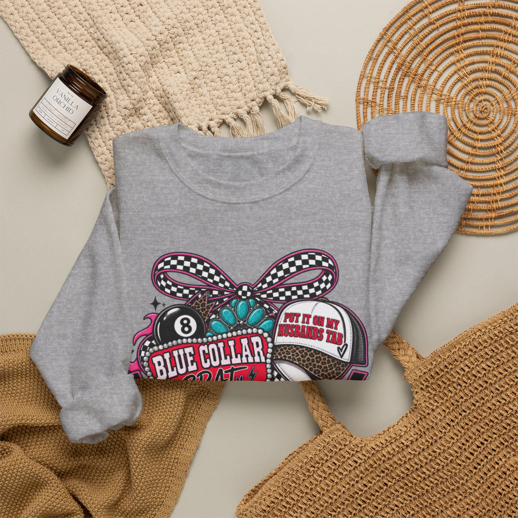 Sweatshirt — Blue Collar Brand Retro Heart & Sneaker Graphic Crewneck