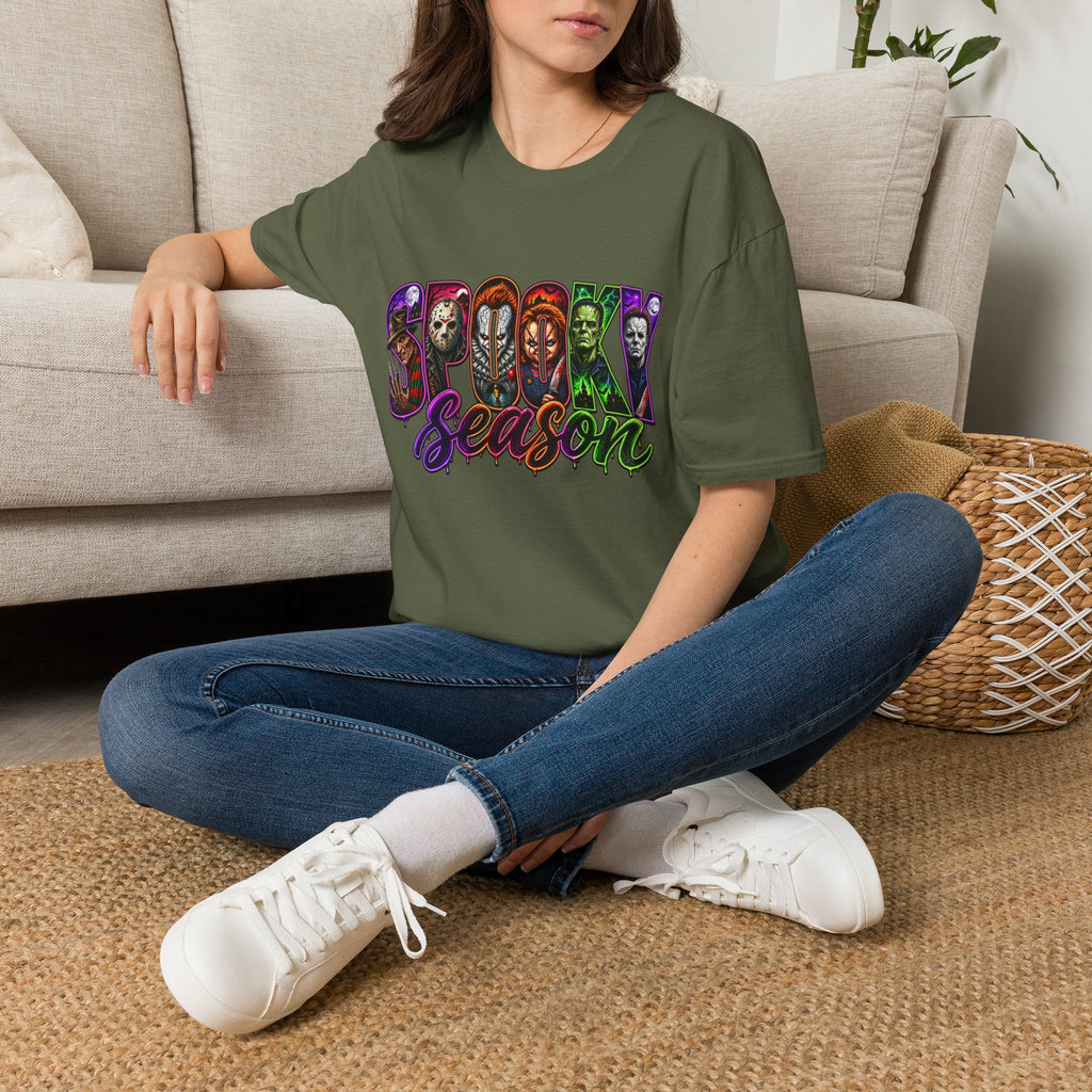 Spooky Season T-Shirt — Halloween Horror Movie Characters Graphic Tee