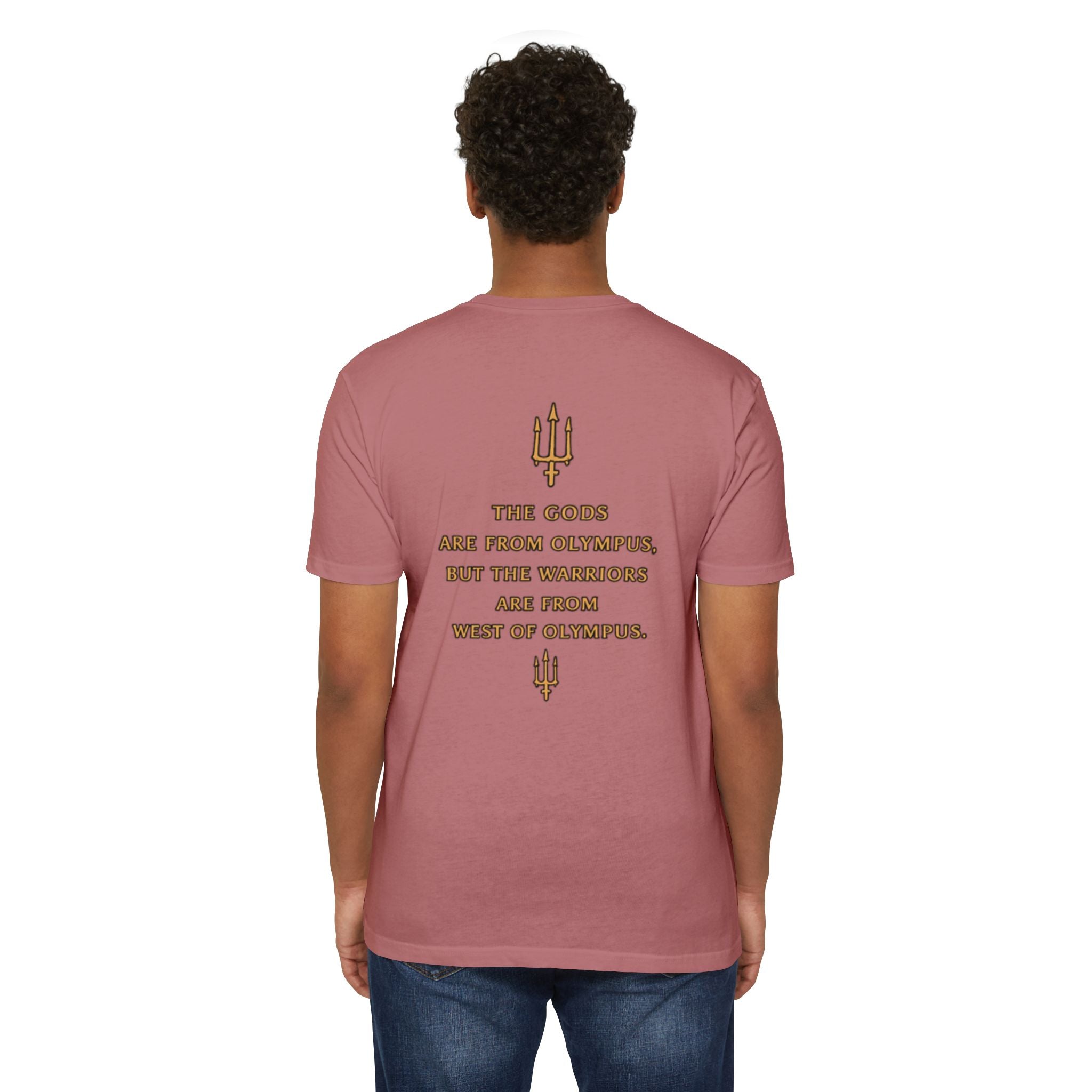 West of Olympus T-Shirt — Mythic Warrior Trident Design
