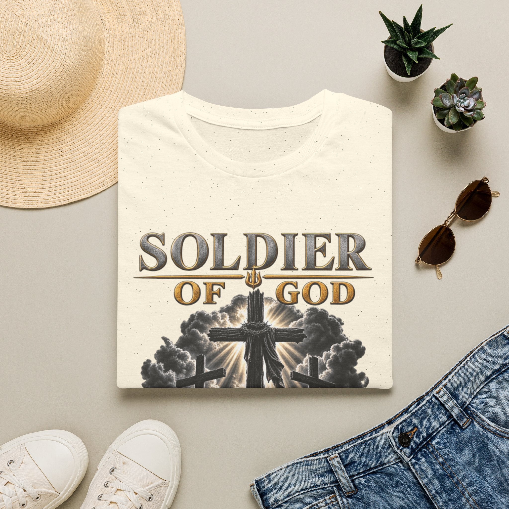 Soldier of God T-Shirt — Christian Cross Faith Tee
