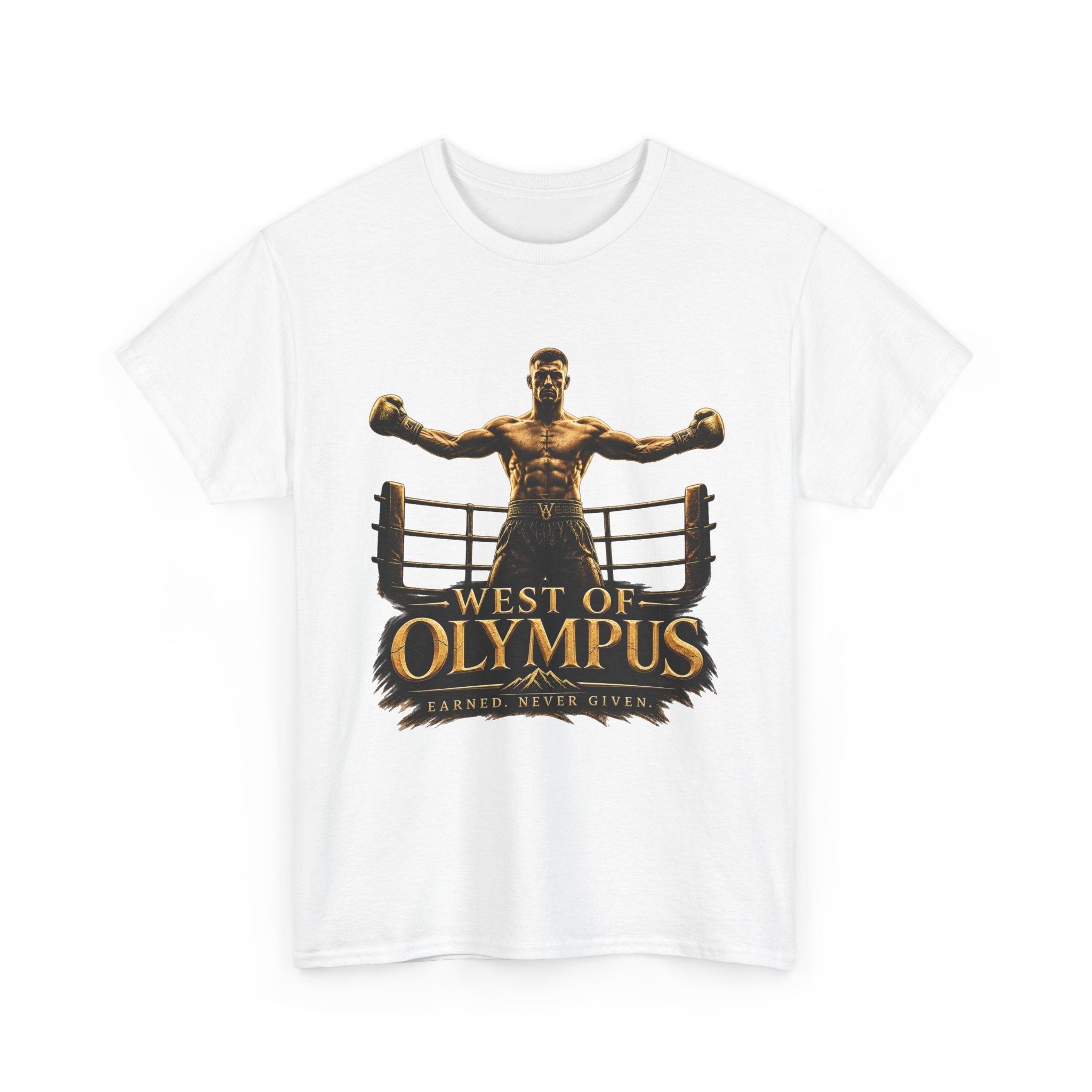 Boxer Champion T-Shirt – "West of Olympus" Gym Boxing Tee