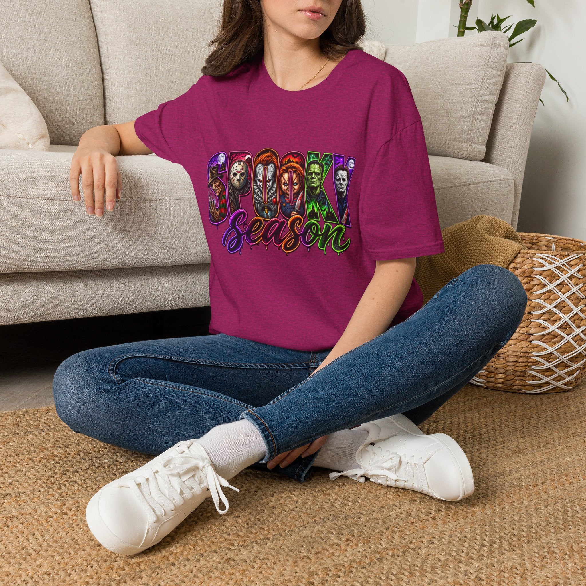 Spooky Season T-Shirt — Halloween Horror Movie Characters Graphic Tee