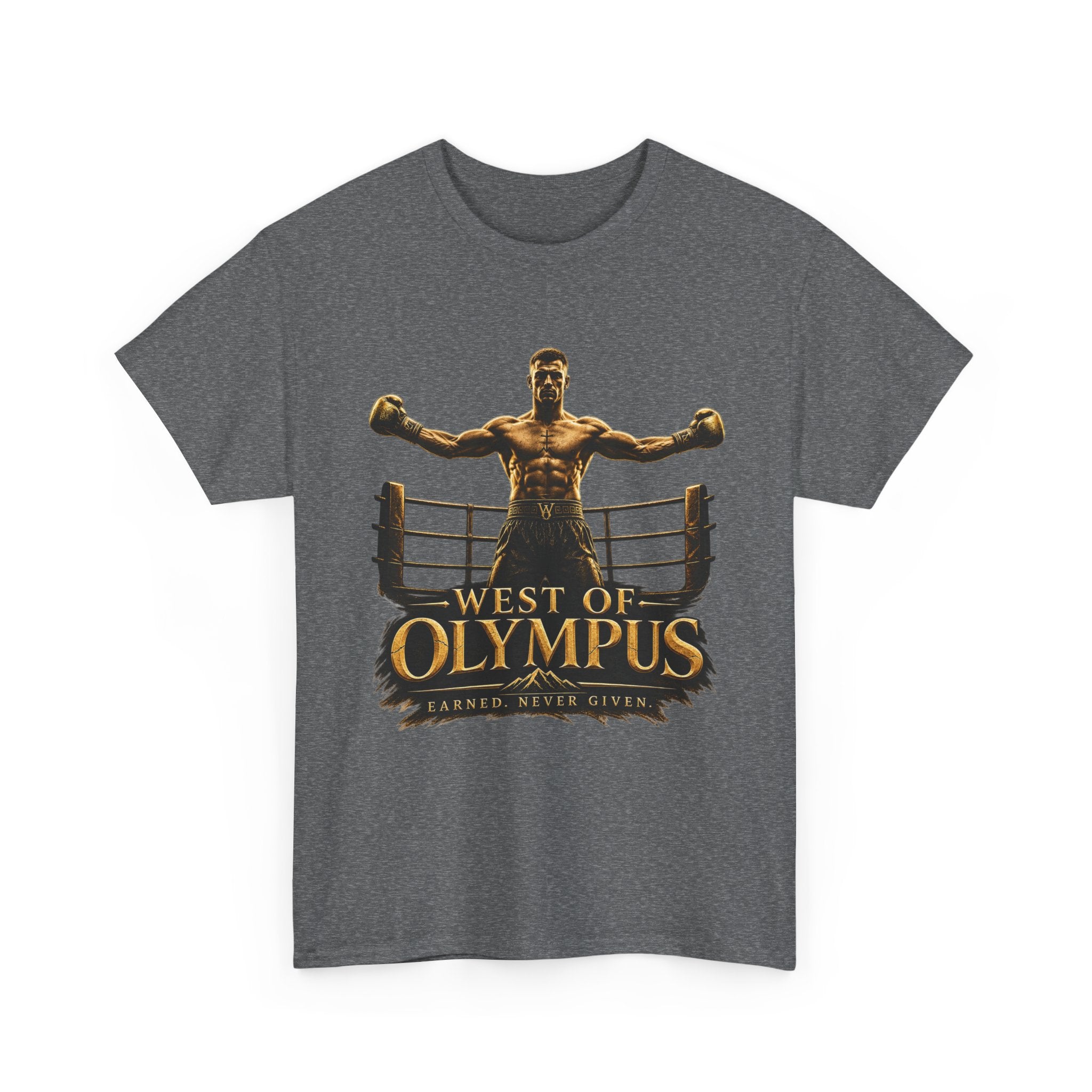 Boxer Champion T-Shirt – "West of Olympus" Gym Boxing Tee