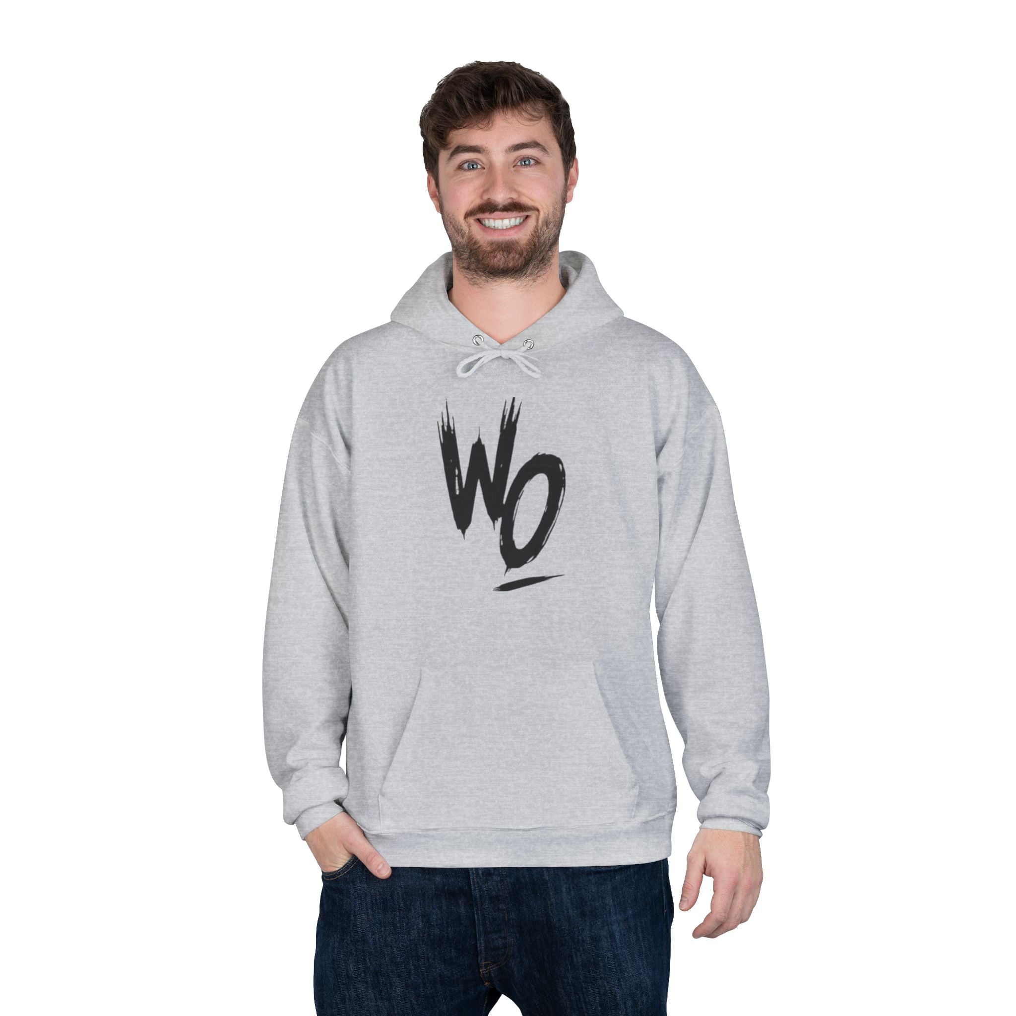 WO Brushstroke Hoodie — Minimal Graphic Pullover