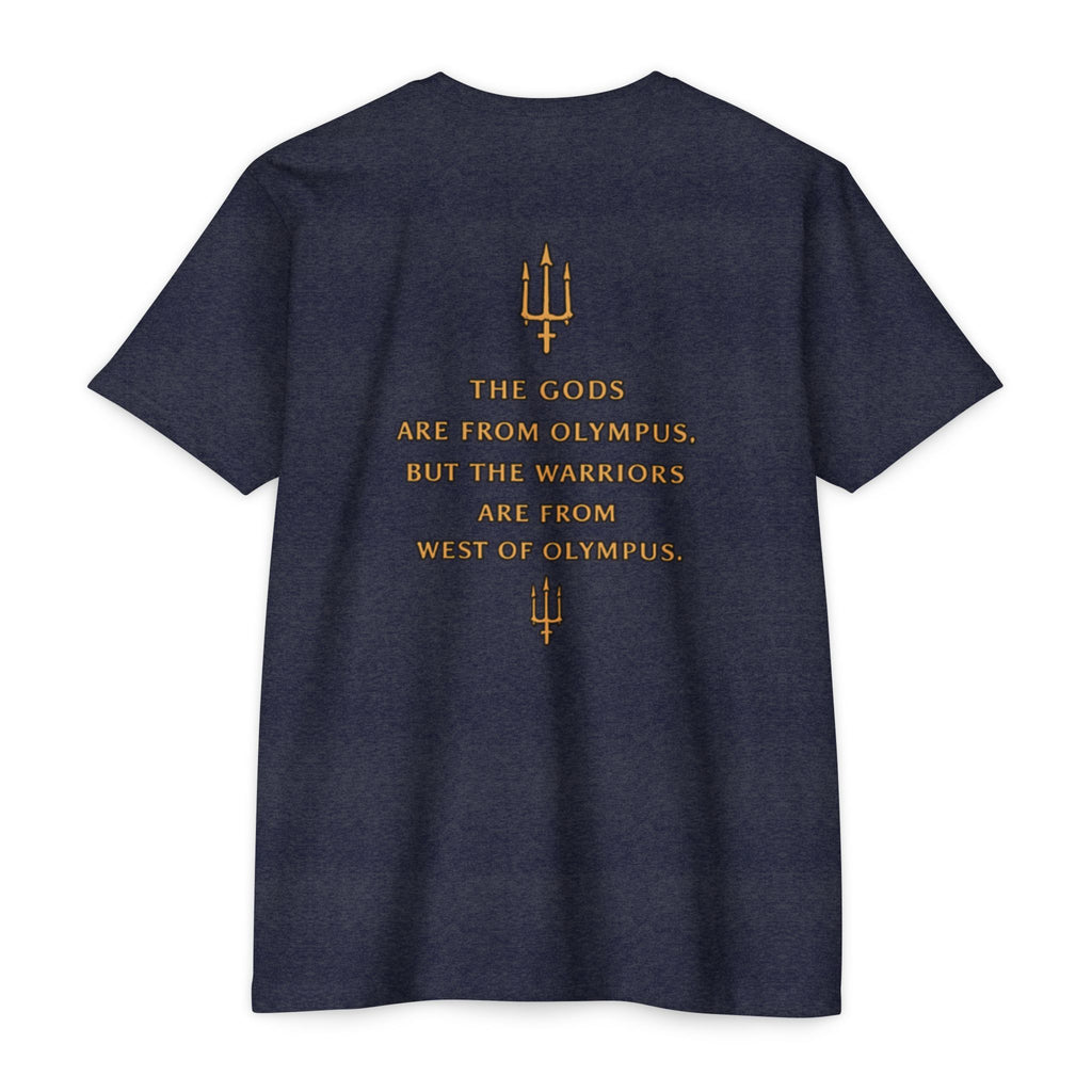 West of Olympus T-Shirt — Mythic Warrior Trident Design
