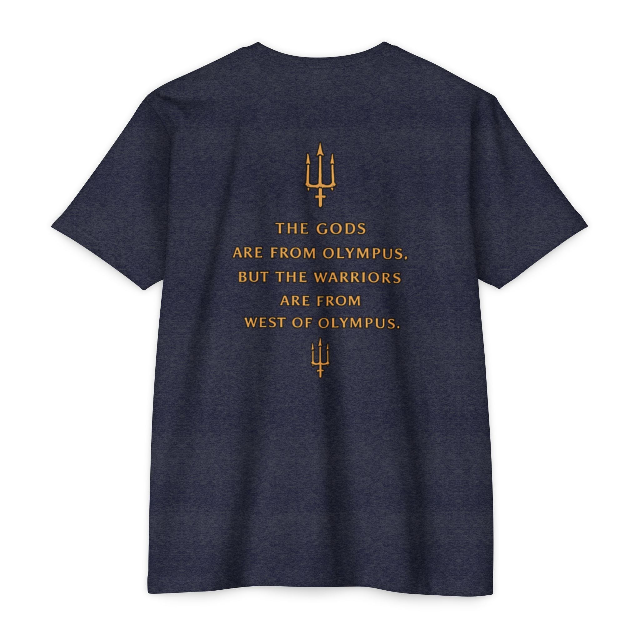 West of Olympus T-Shirt — Mythic Warrior Trident Design