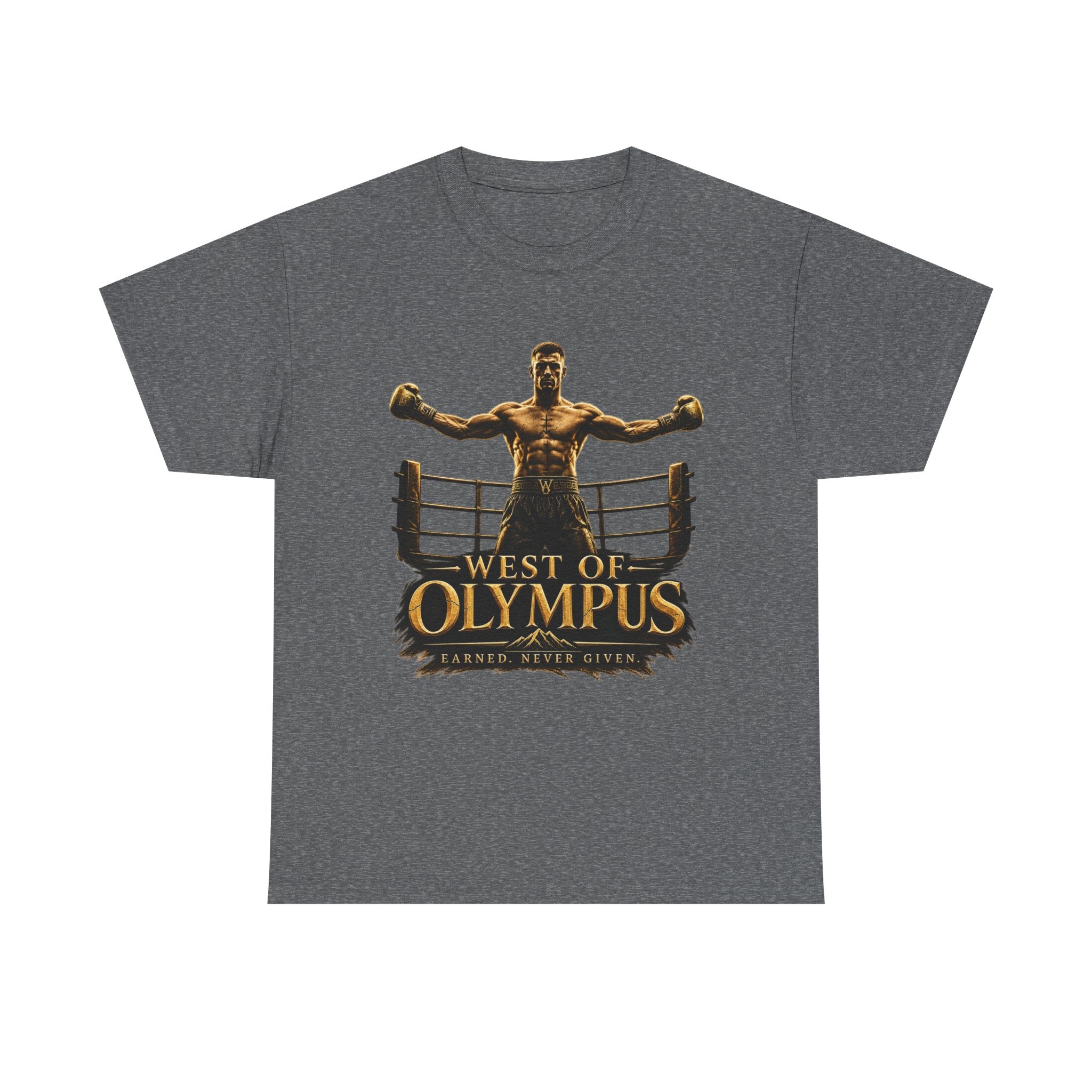 Boxer Champion T-Shirt – "West of Olympus" Gym Boxing Tee