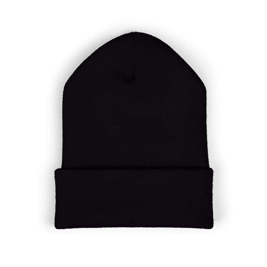 Embroidered Classic Cuffed Beanie — Vintage Crest Knit Hat