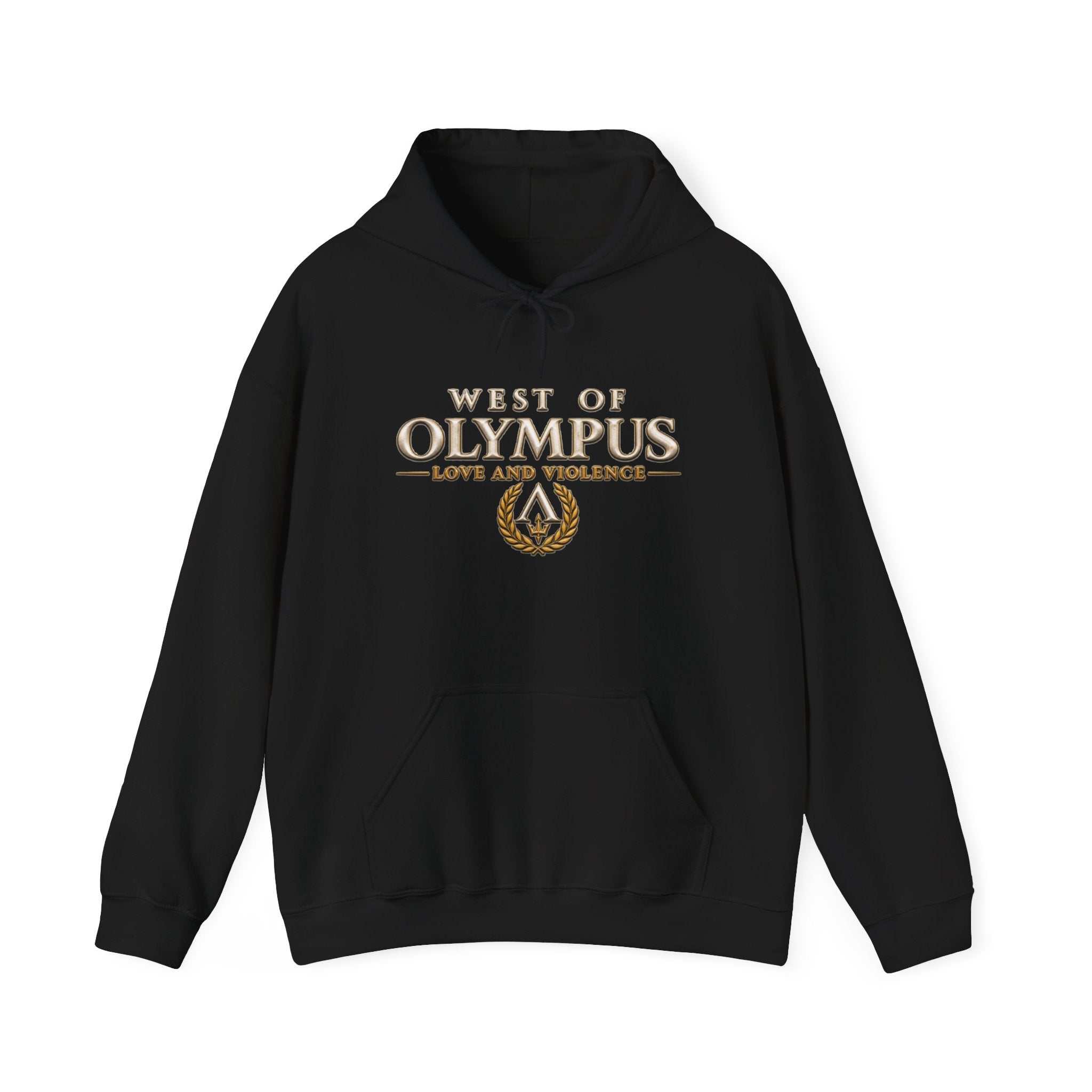 West of Olympus Hoodie — "Love and Violence" Mythic Graphic Sweatshirt