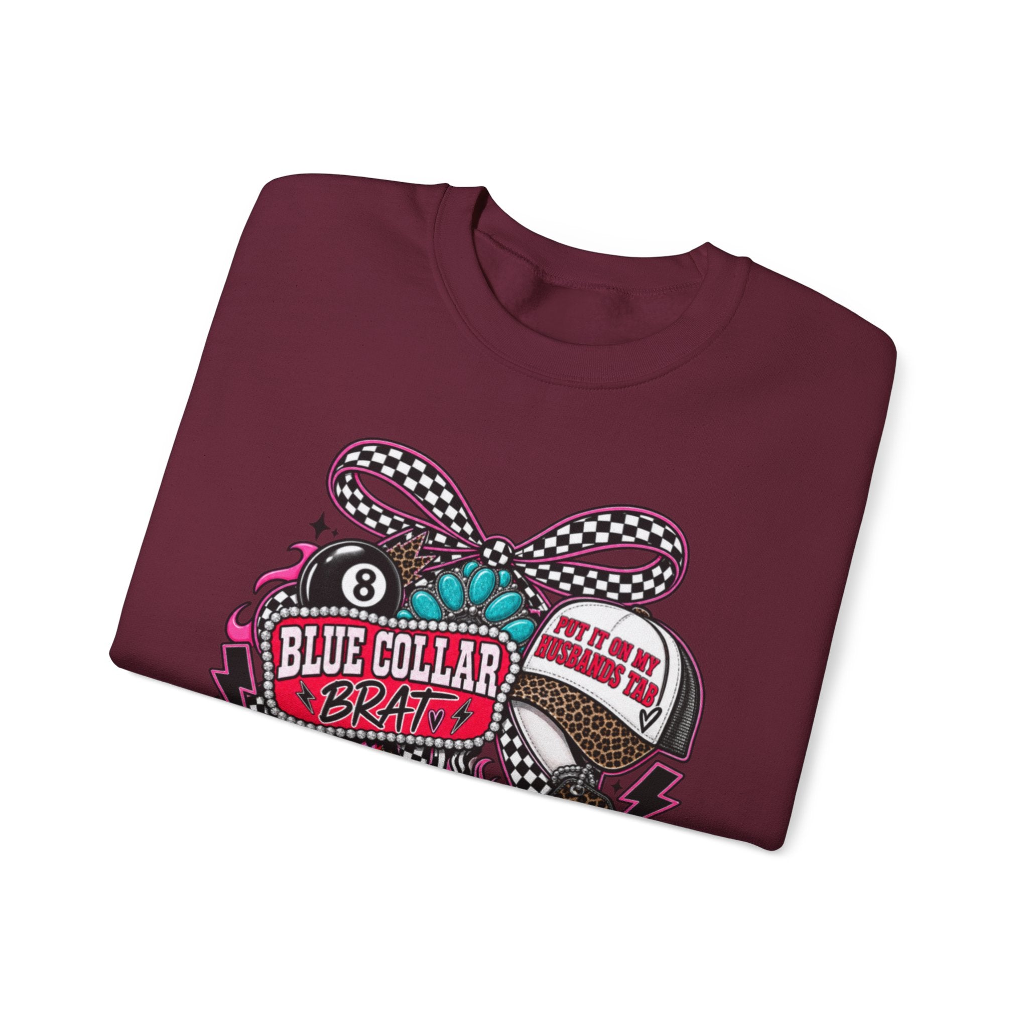 Sweatshirt — Blue Collar Brand Retro Heart & Sneaker Graphic Crewneck