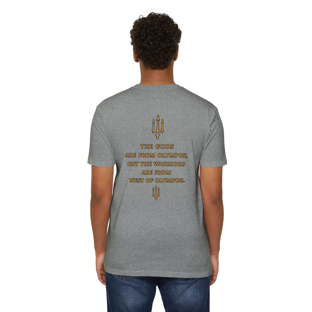 West of Olympus T-Shirt — Mythic Warrior Trident Design