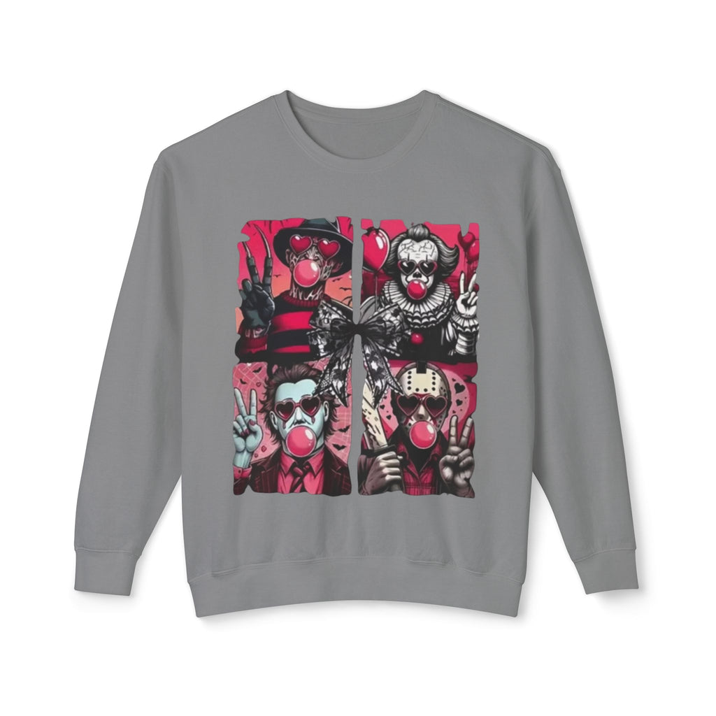 Creepy Clown Graphic Sweatshirt — Horror Circus Crewneck