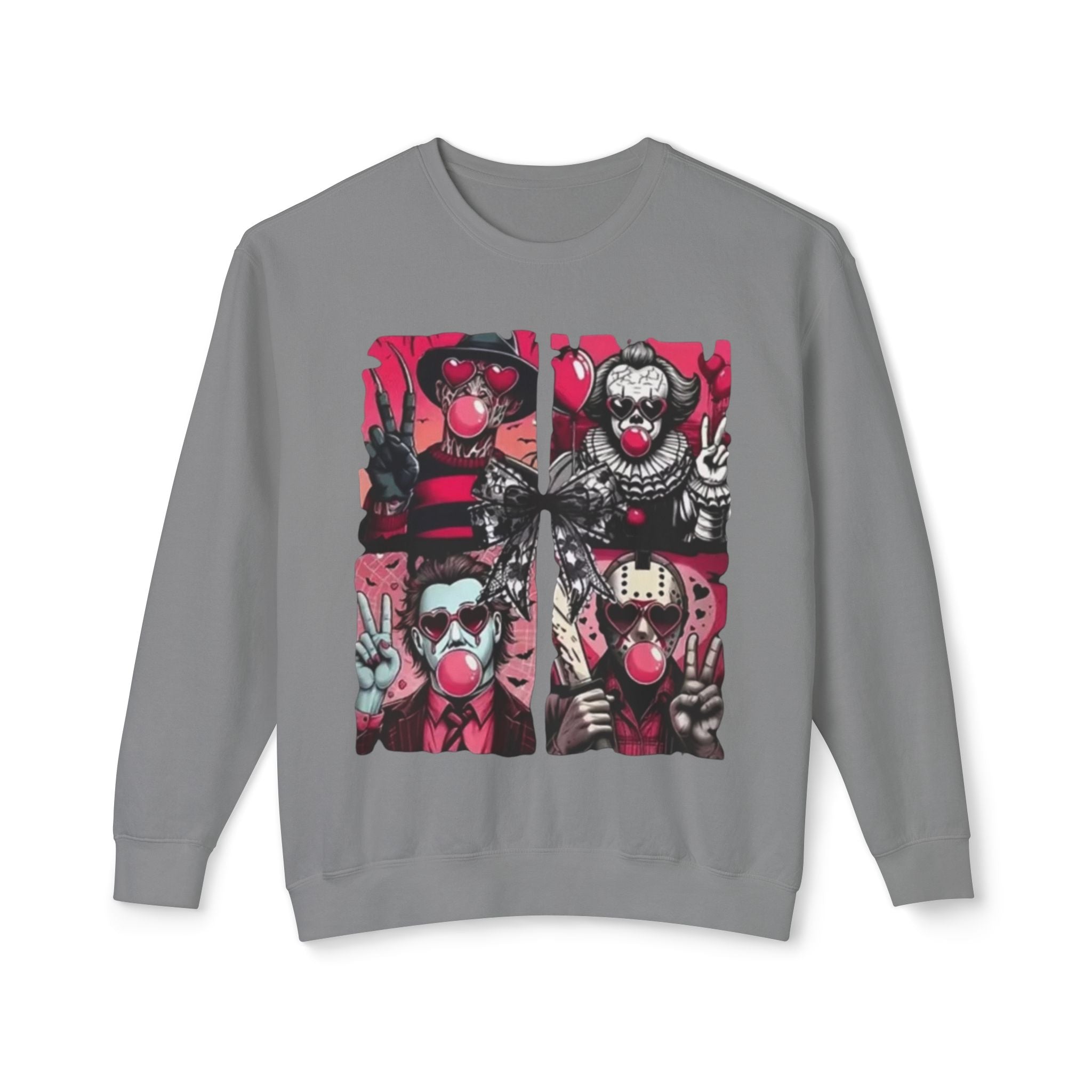 Creepy Clown Graphic Sweatshirt — Horror Circus Crewneck