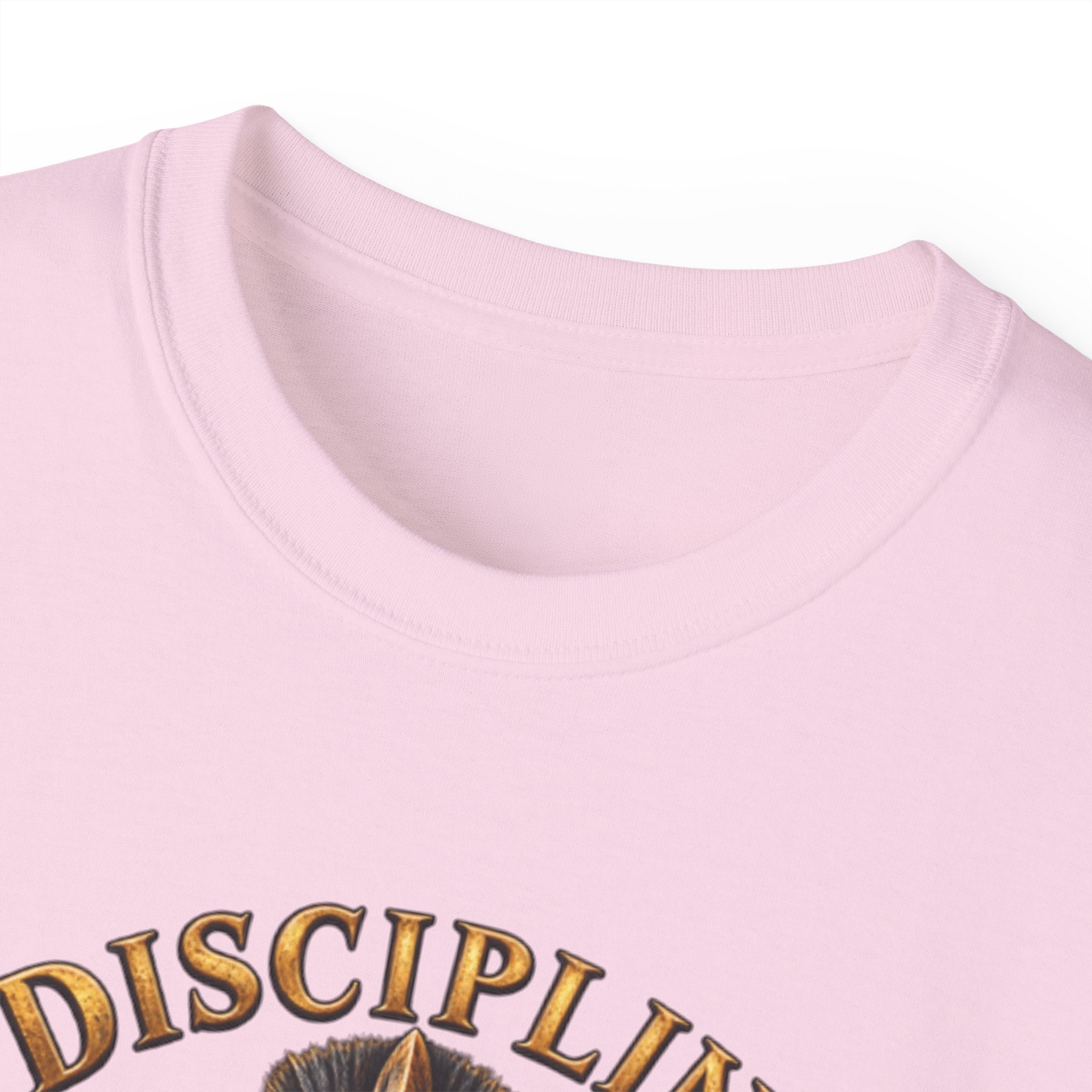 AA Discipline Over Destiny Tee — Forged Not Favored Spartan Helmet T-Shirt