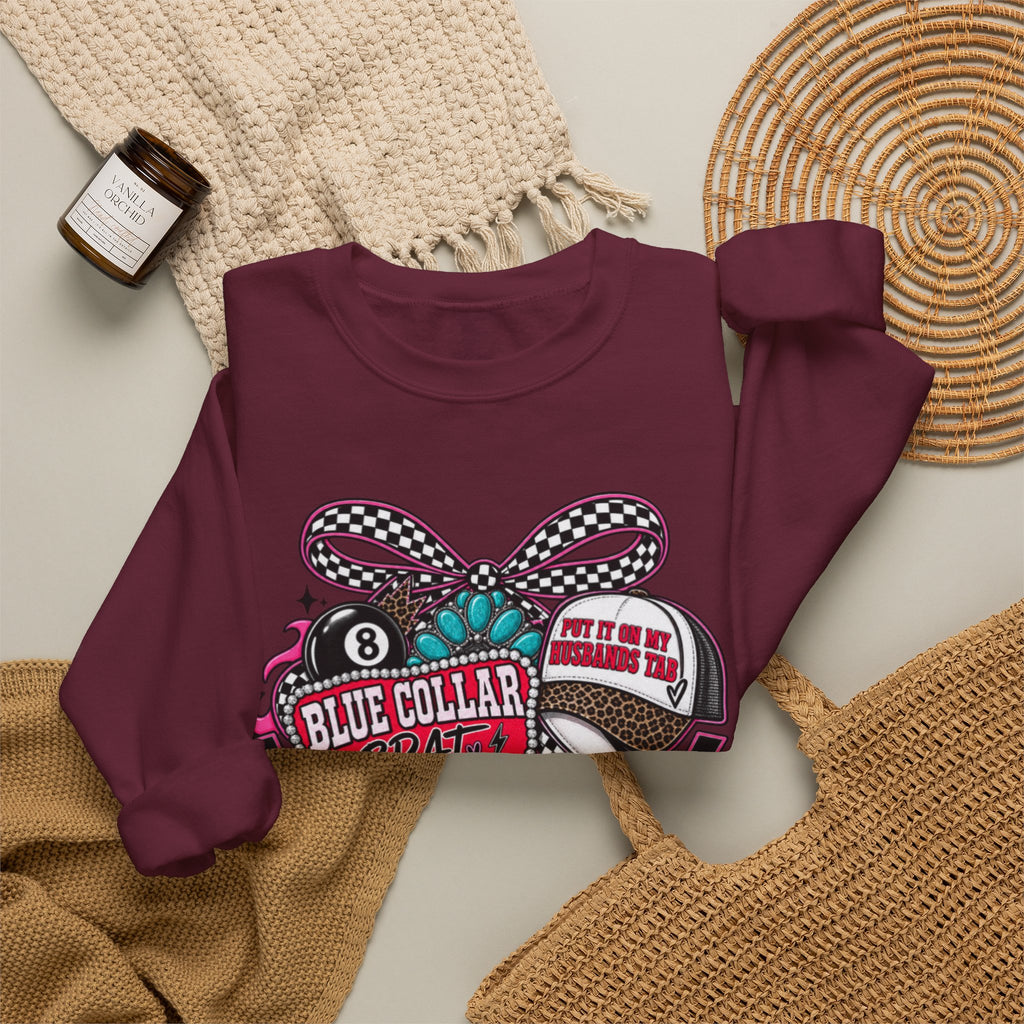 Sweatshirt — Blue Collar Brand Retro Heart & Sneaker Graphic Crewneck