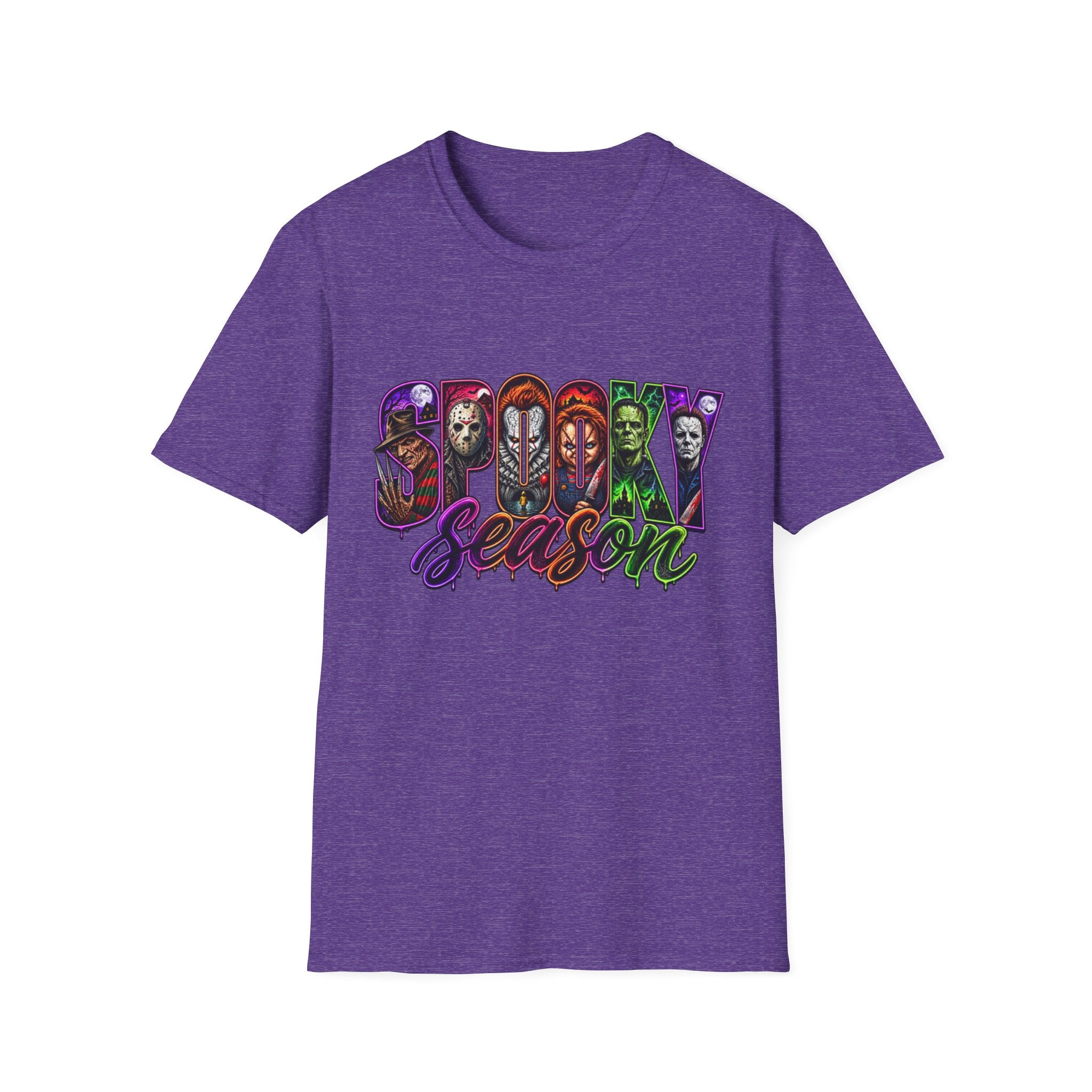 Spooky Season T-Shirt — Halloween Horror Movie Characters Graphic Tee