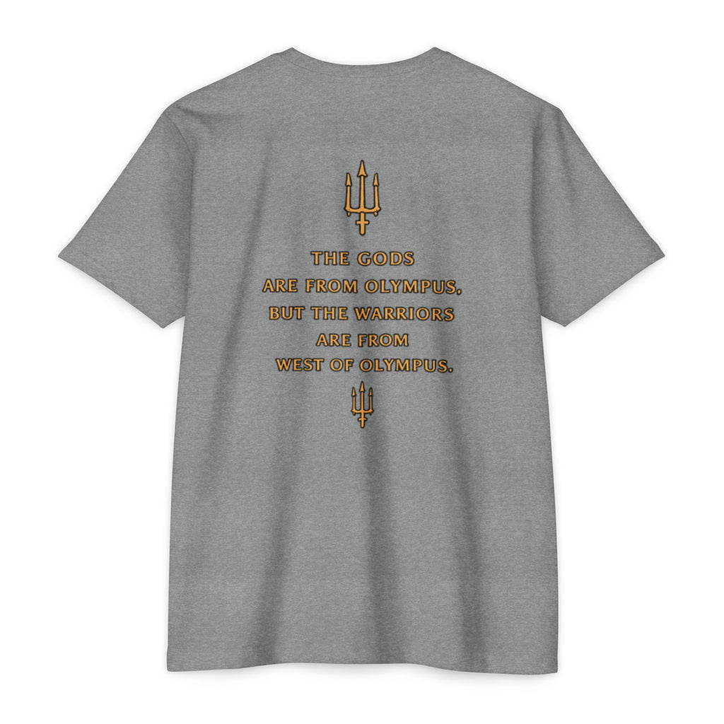 West of Olympus T-Shirt — Mythic Warrior Trident Design