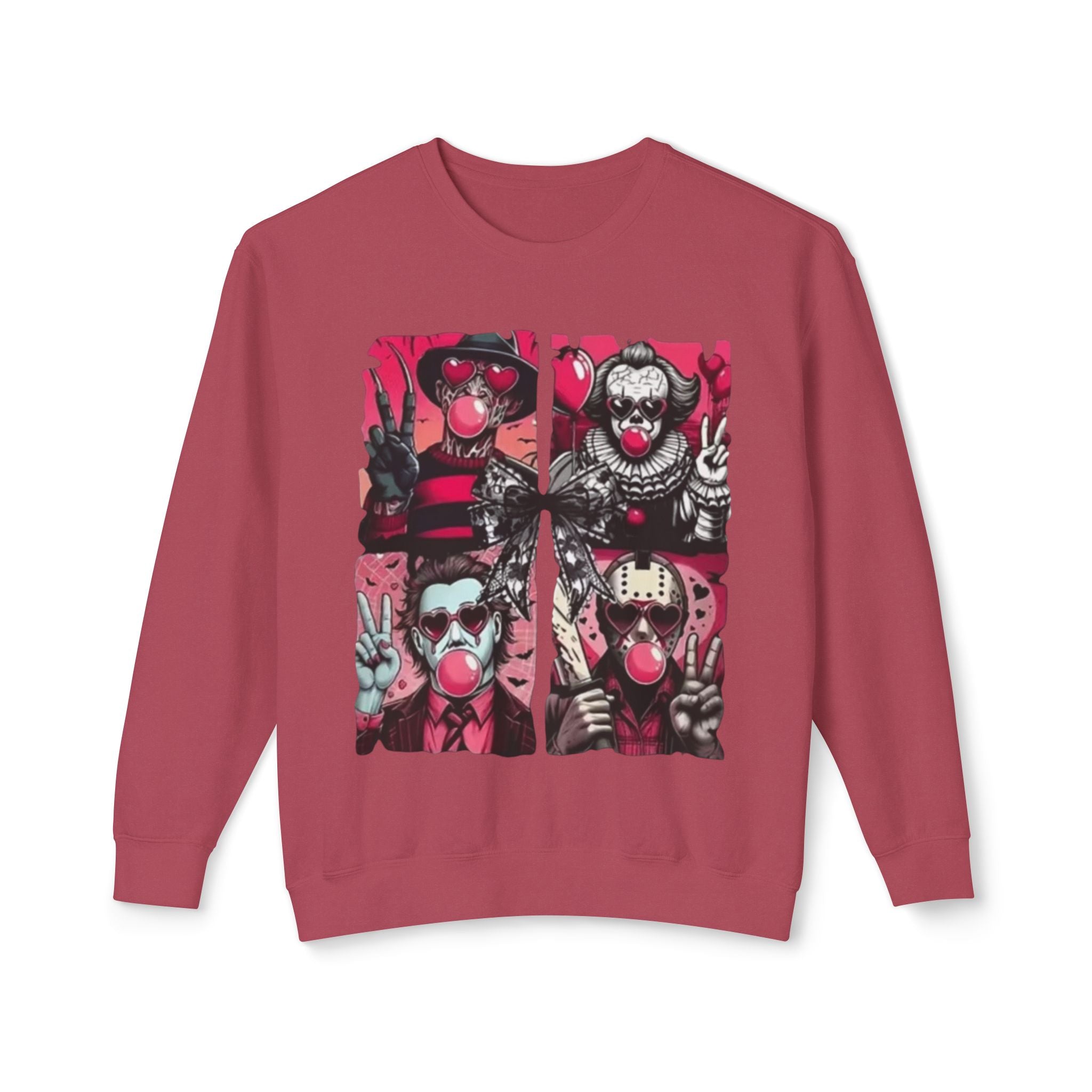 Creepy Clown Graphic Sweatshirt — Horror Circus Crewneck