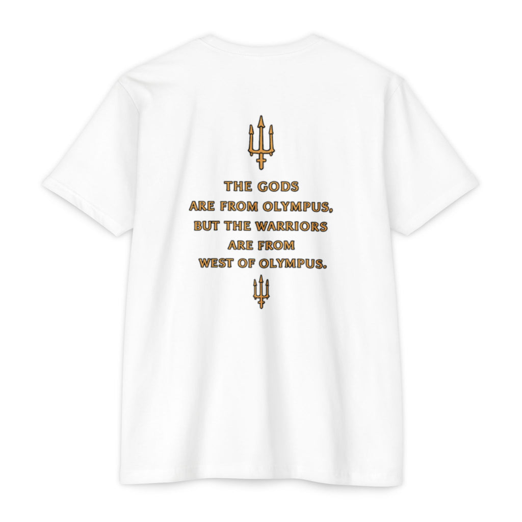 West of Olympus T-Shirt — Mythic Warrior Trident Design