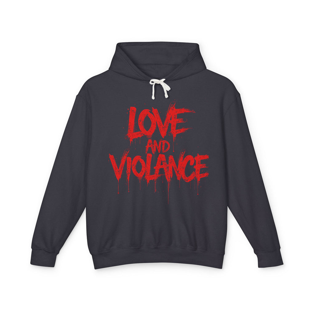 Hoodie — "Love and Violence" Graphic Pullover