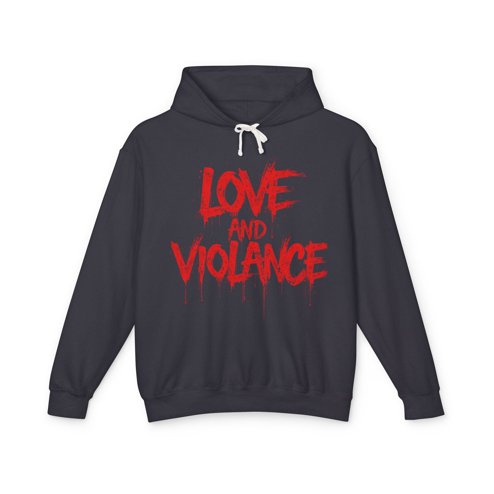 Hoodie — "Love and Violence" Graphic Pullover