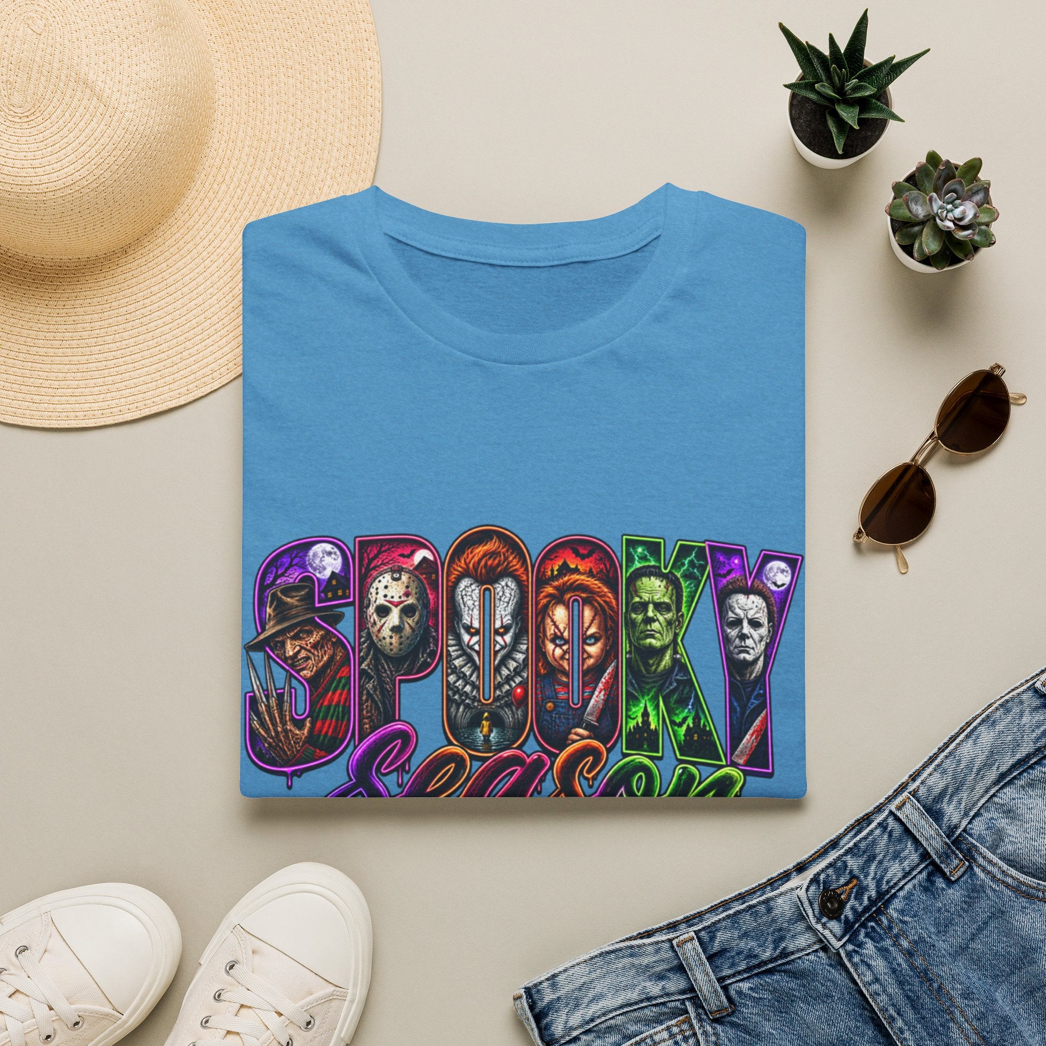 Spooky Season T-Shirt — Halloween Horror Movie Characters Graphic Tee