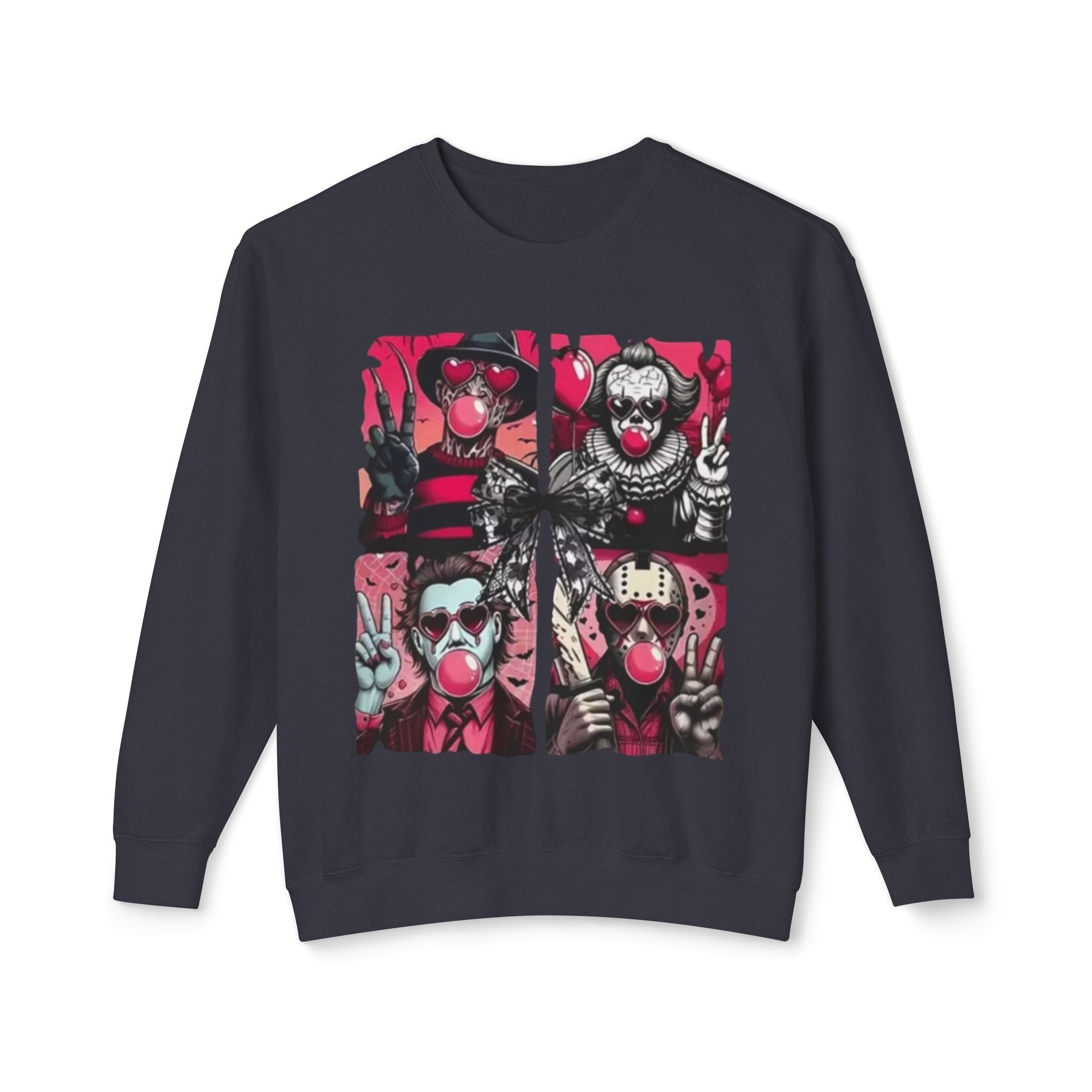 Creepy Clown Graphic Sweatshirt — Horror Circus Crewneck