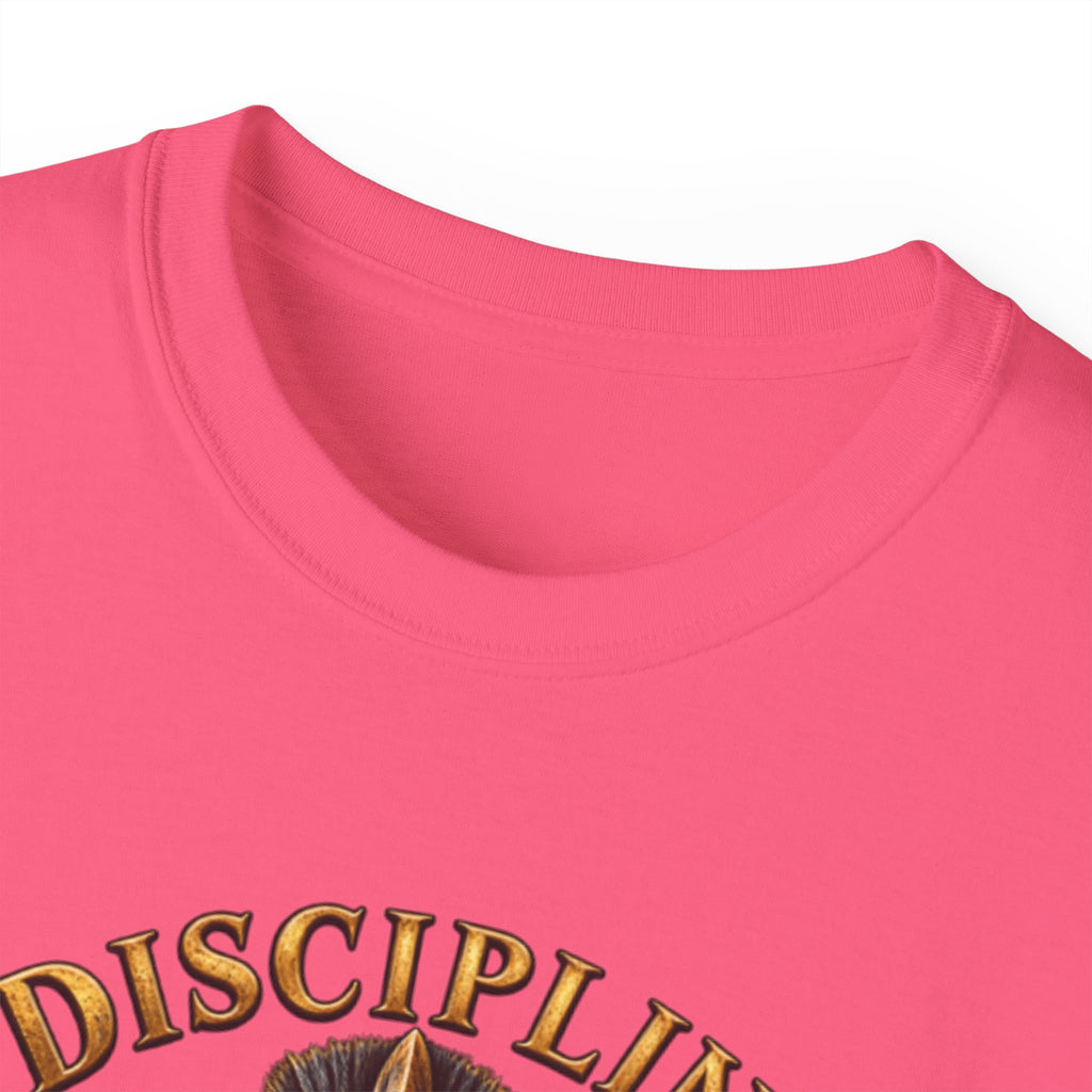 AA Discipline Over Destiny Tee — Forged Not Favored Spartan Helmet T-Shirt