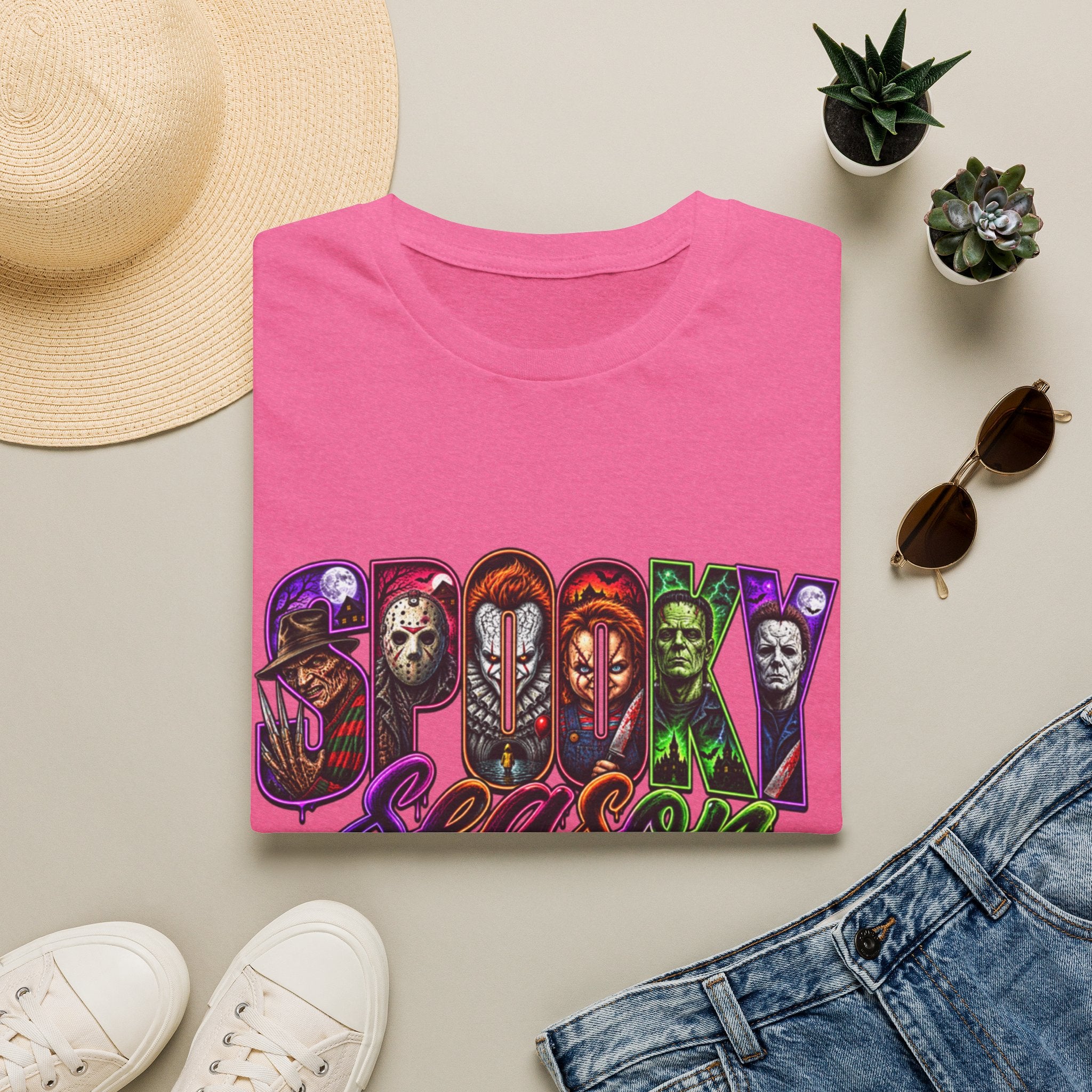 Spooky Season T-Shirt — Halloween Horror Movie Characters Graphic Tee