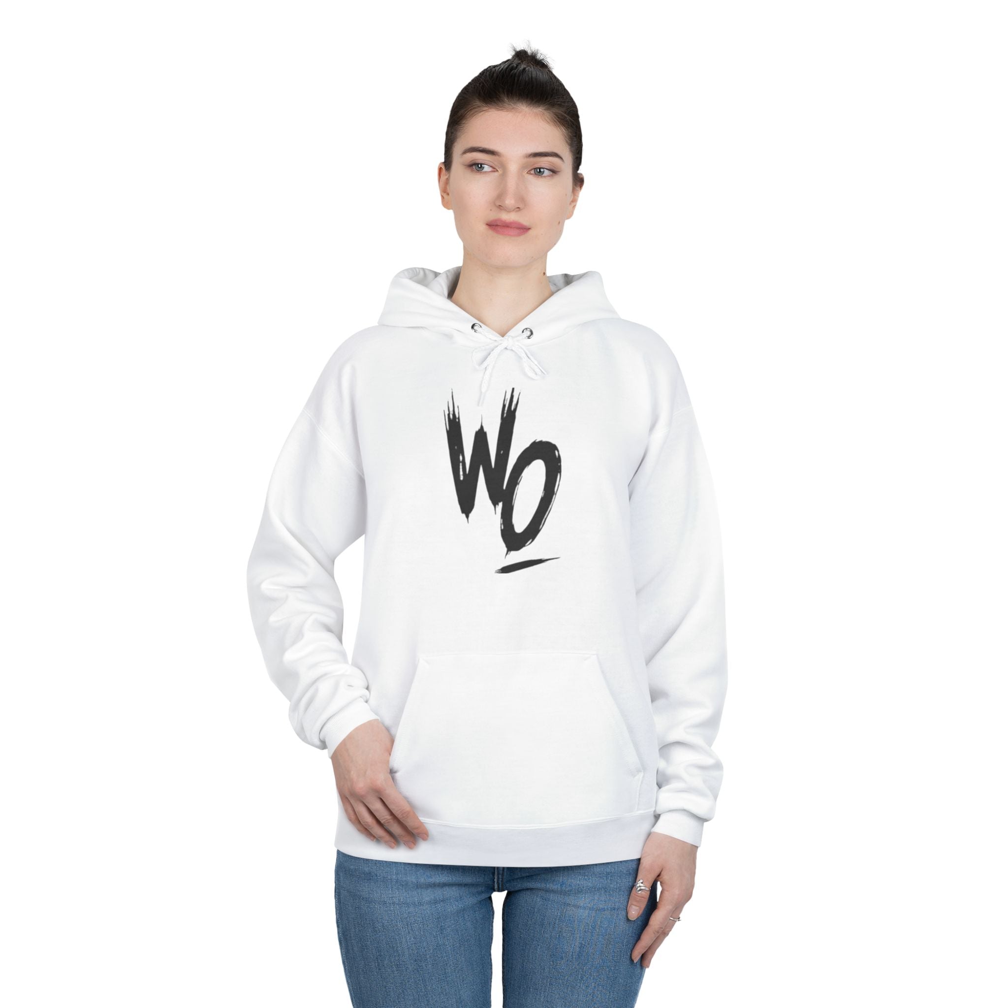 WO Brushstroke Hoodie — Minimal Graphic Pullover