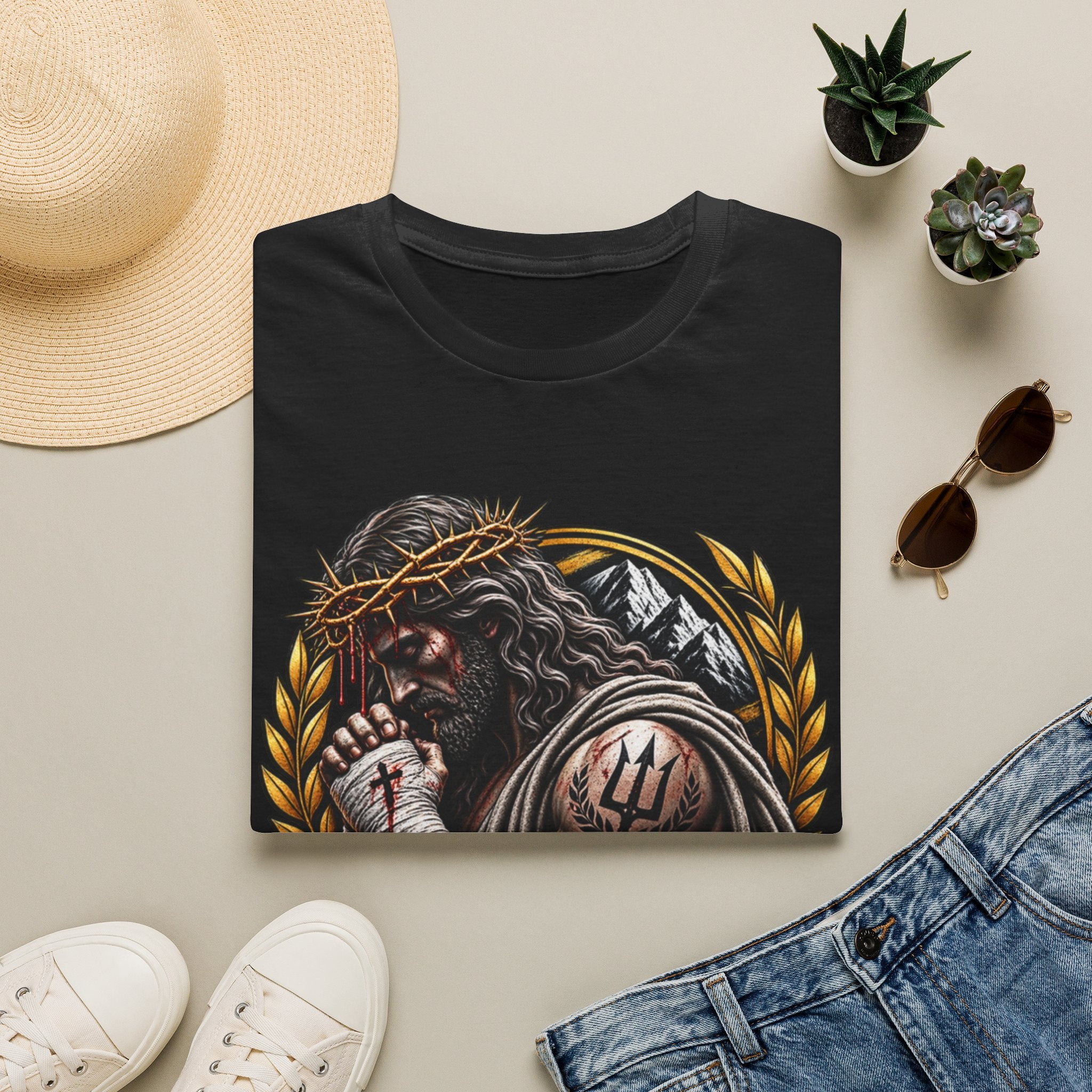 Saved Not Soft T-Shirt — Christian Jesus Crown of Thorns Faith Tee