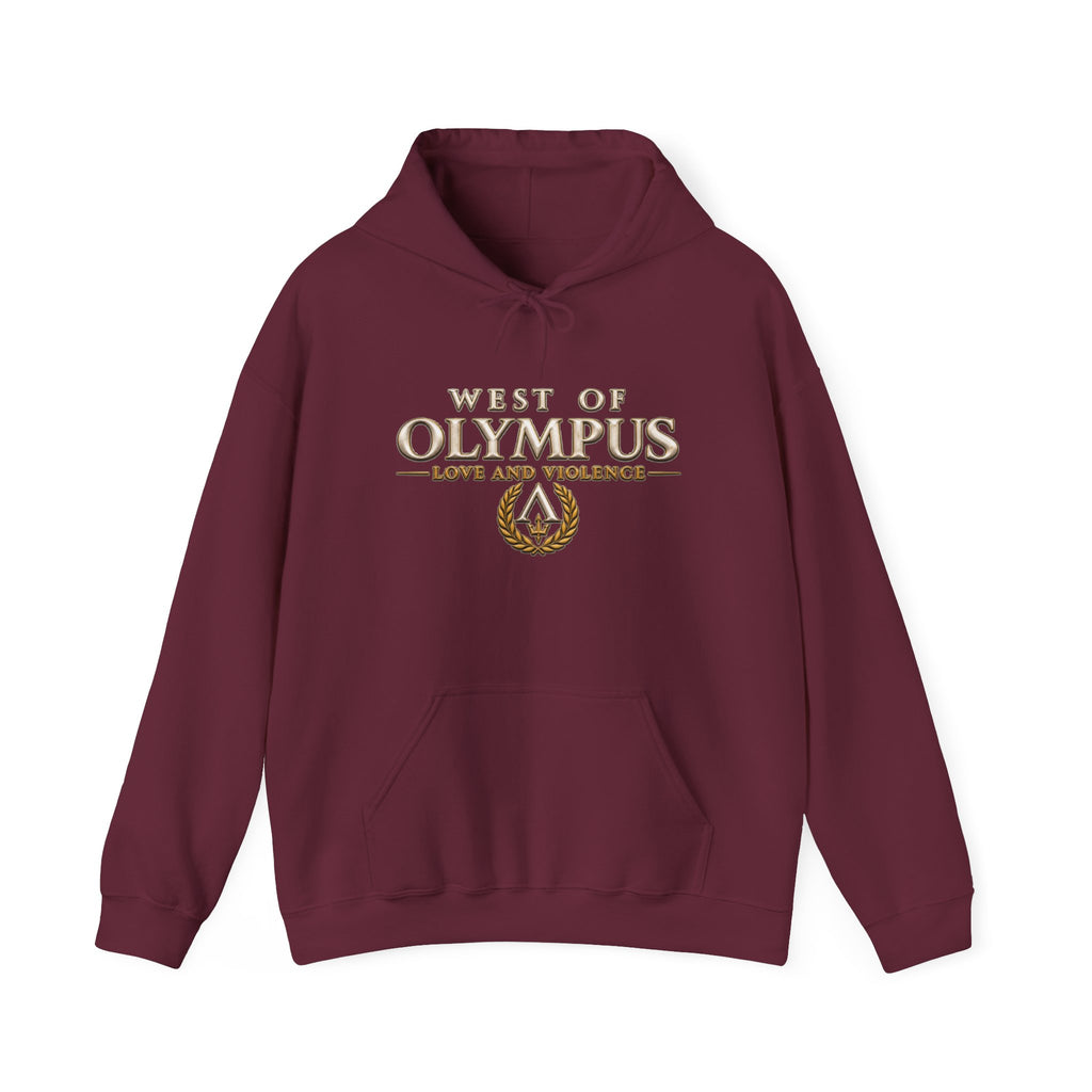West of Olympus Hoodie — "Love and Violence" Mythic Graphic Sweatshirt