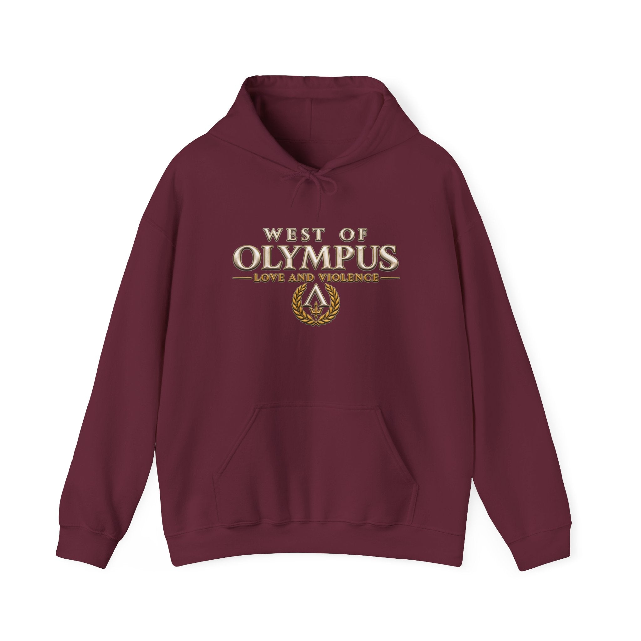West of Olympus Hoodie — "Love and Violence" Mythic Graphic Sweatshirt