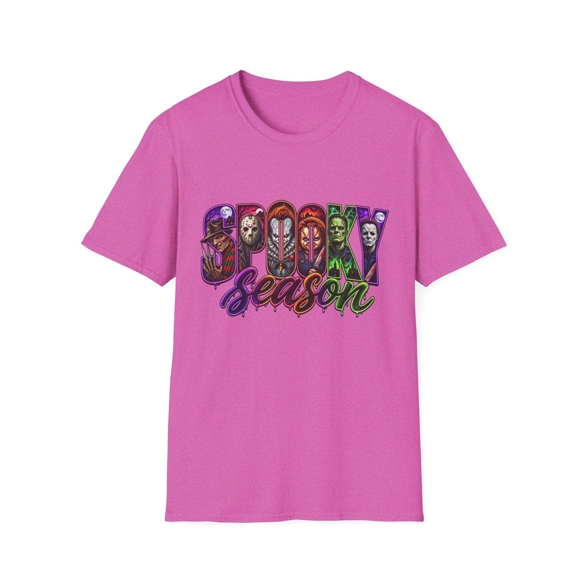 Spooky Season T-Shirt — Halloween Horror Movie Characters Graphic Tee