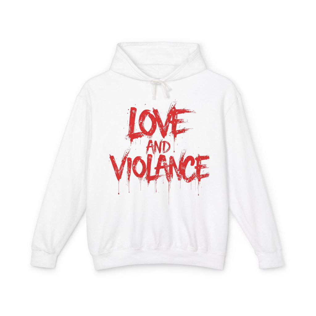 Hoodie — "Love and Violence" Graphic Pullover