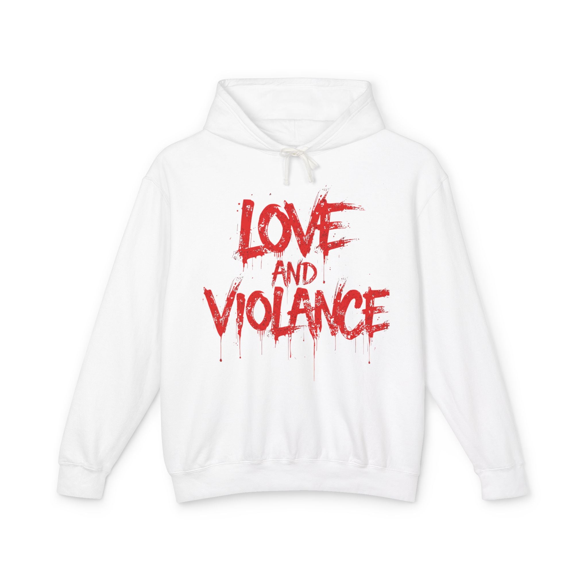Hoodie — "Love and Violence" Graphic Pullover