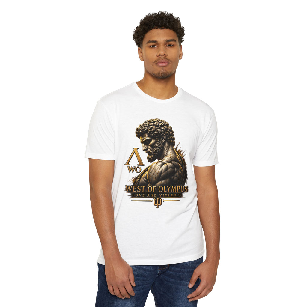 West of Olympus T-Shirt — Mythic Warrior Trident Design