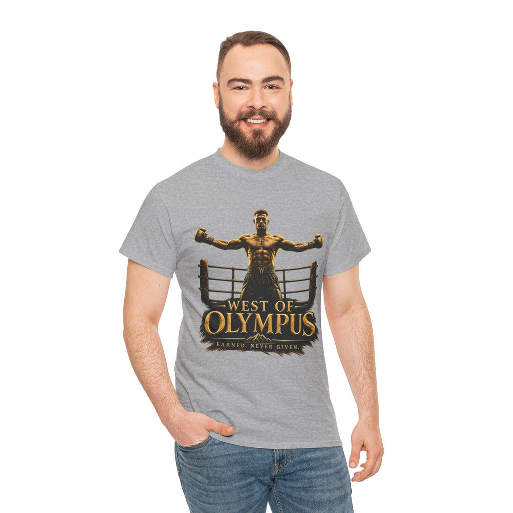 Boxer Champion T-Shirt – "West of Olympus" Gym Boxing Tee