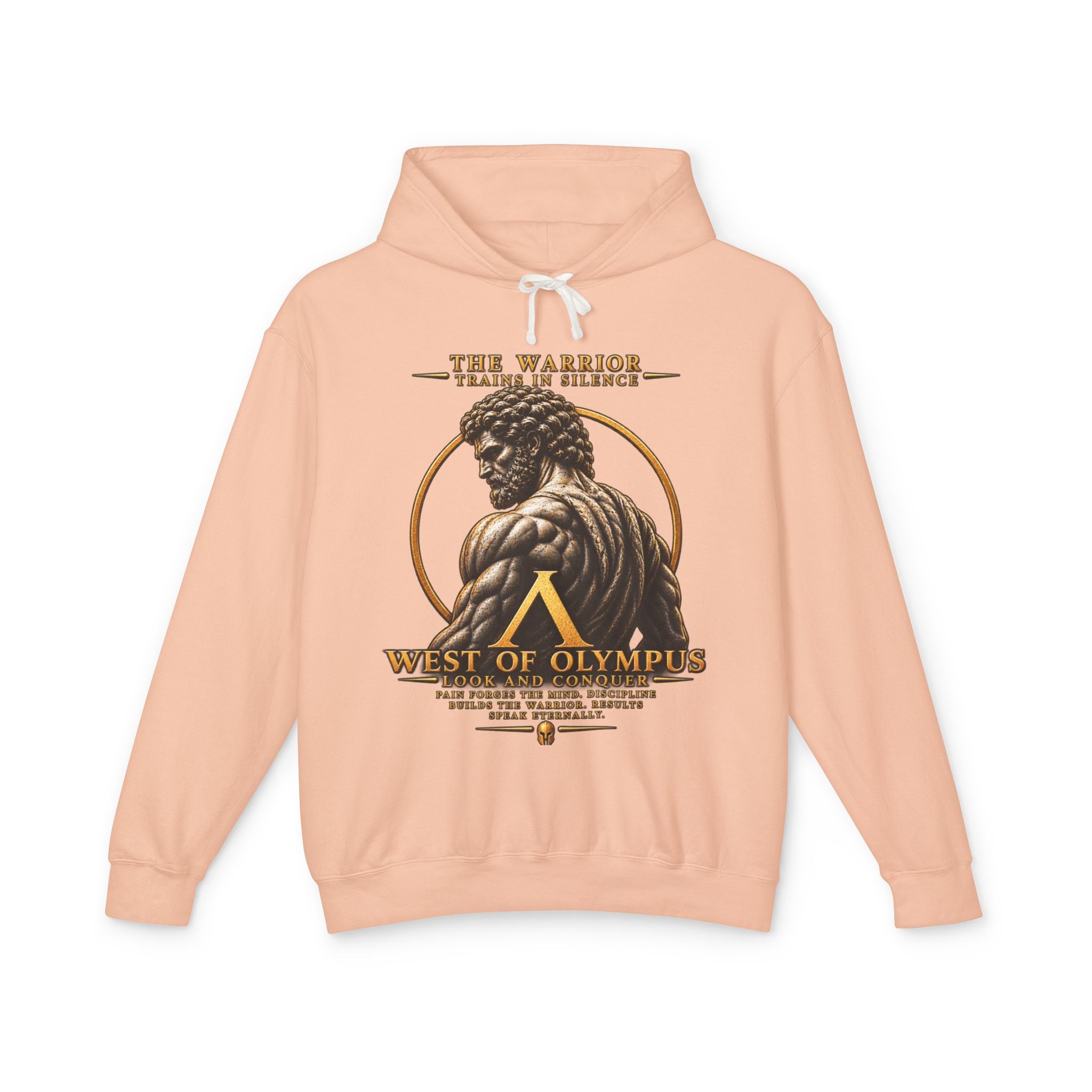 West of Olympus Warrior Hoodie — Greek Mythology Muscle Back Graphic Hoodie