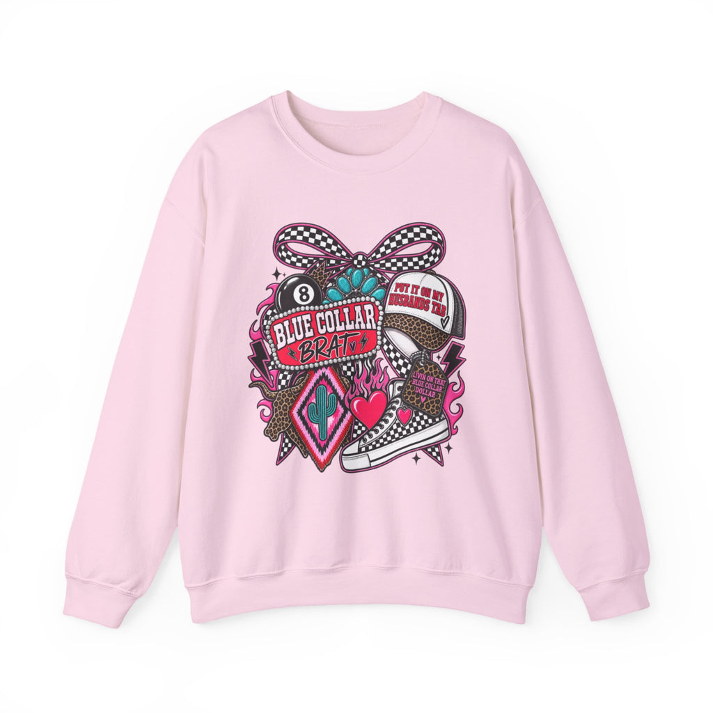 Sweatshirt — Blue Collar Brand Retro Heart & Sneaker Graphic Crewneck