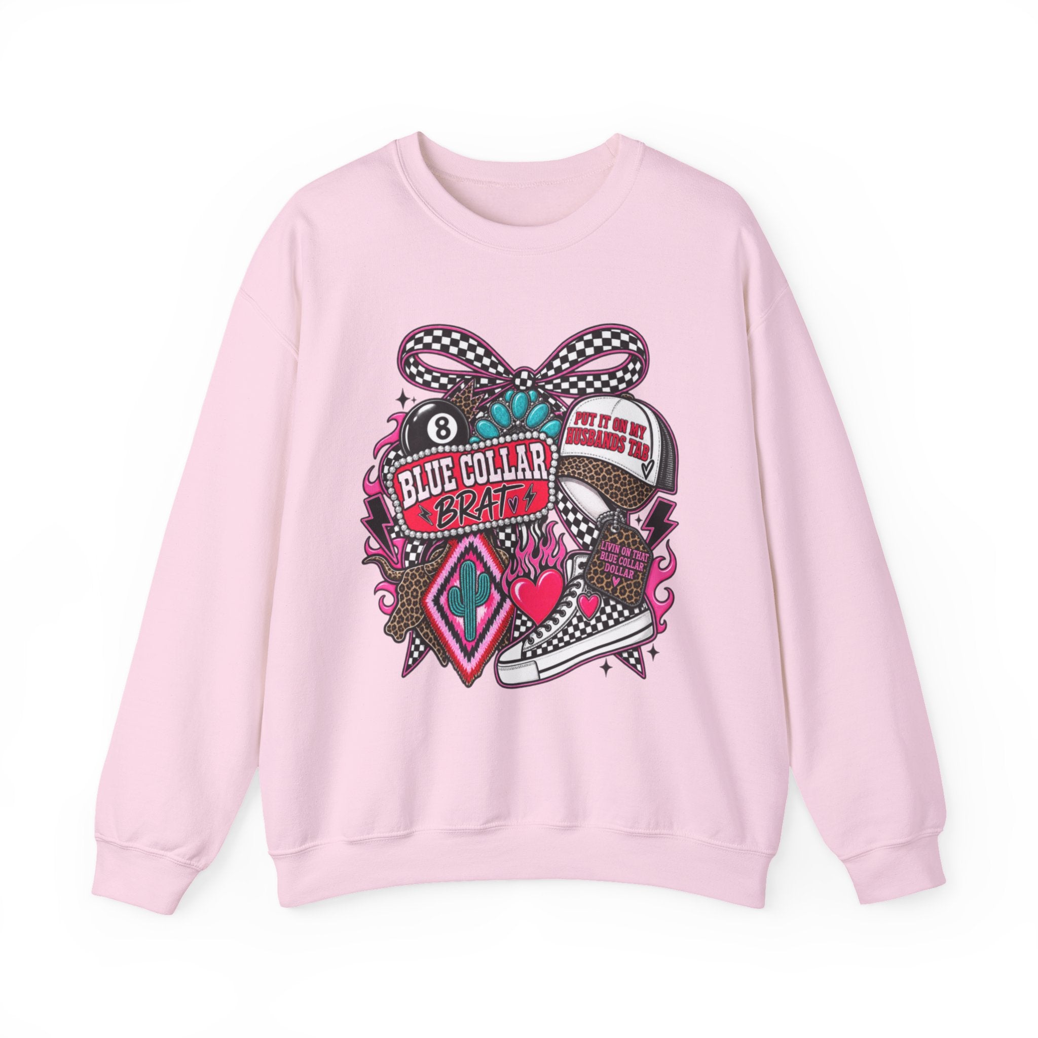 Sweatshirt — Blue Collar Brand Retro Heart & Sneaker Graphic Crewneck
