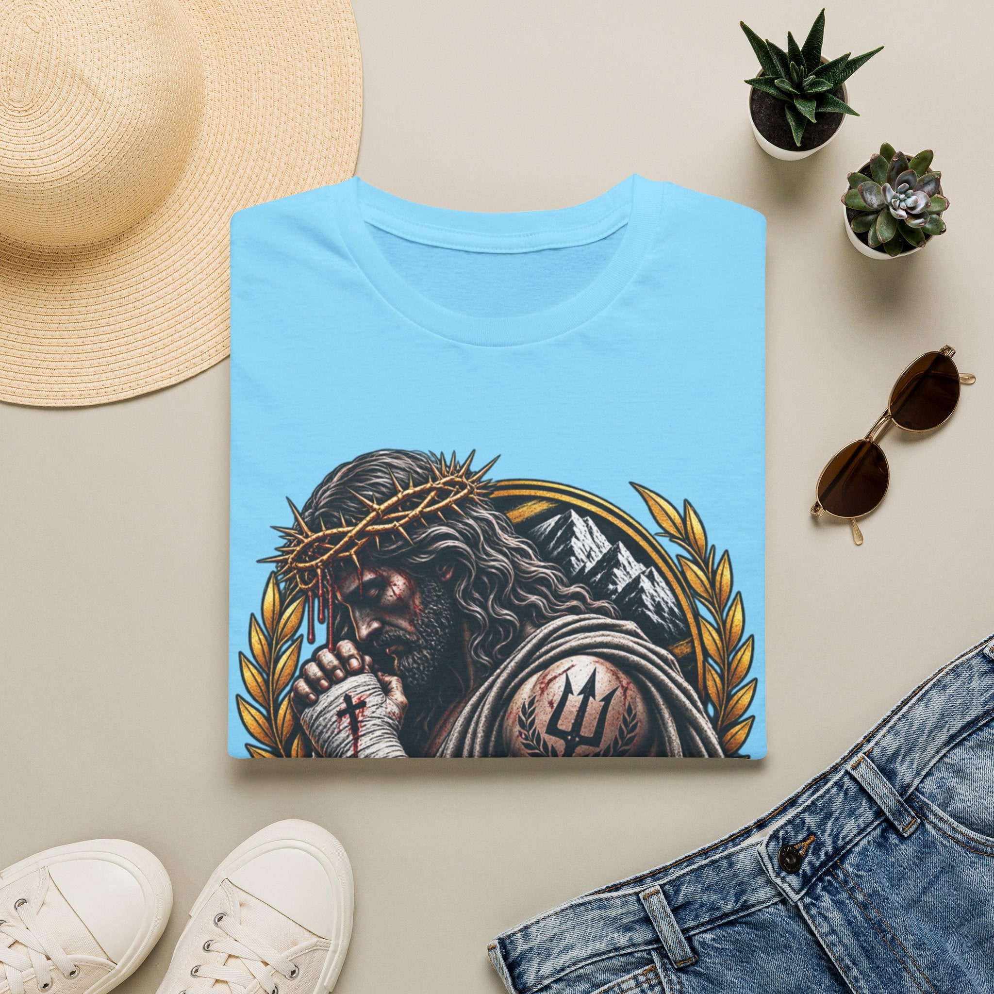 Saved Not Soft T-Shirt — Christian Jesus Crown of Thorns Faith Tee
