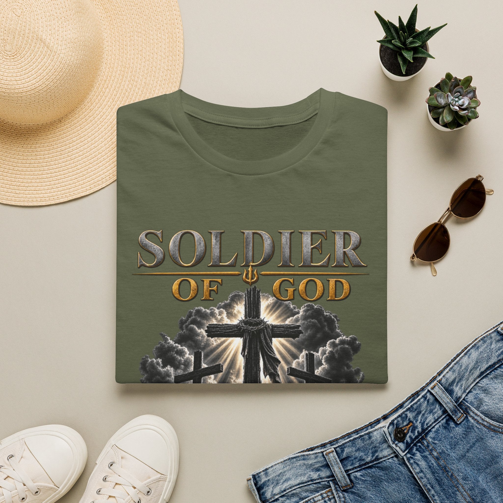 Soldier of God T-Shirt — Christian Cross Faith Tee